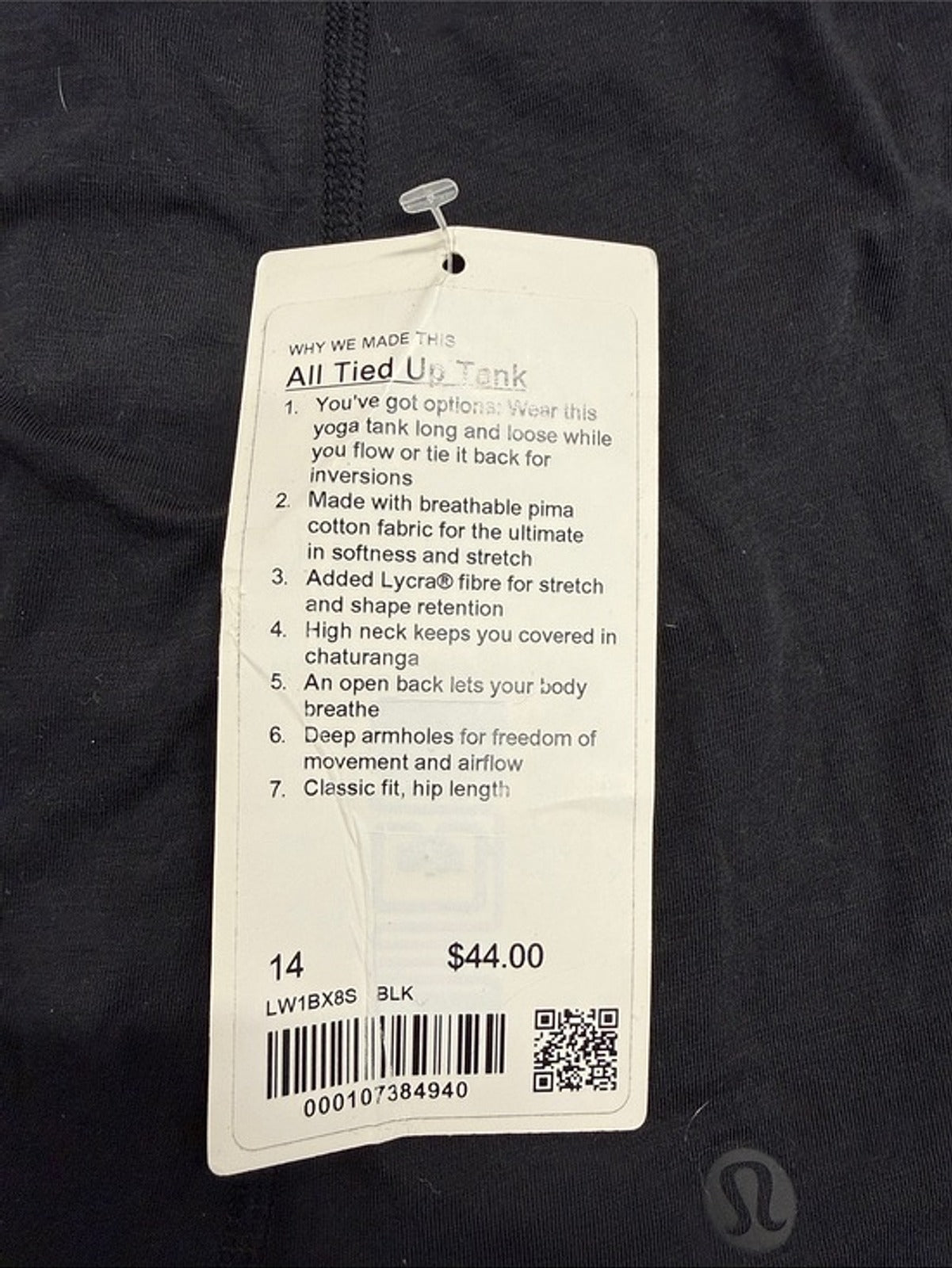 lululemon athletica Women's Tank Top - Charcoal Black
