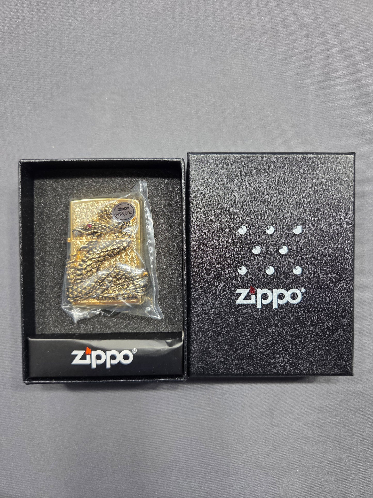 Zippo Snake Coil Gold Lighter 3D Emblem Collectible Windproof