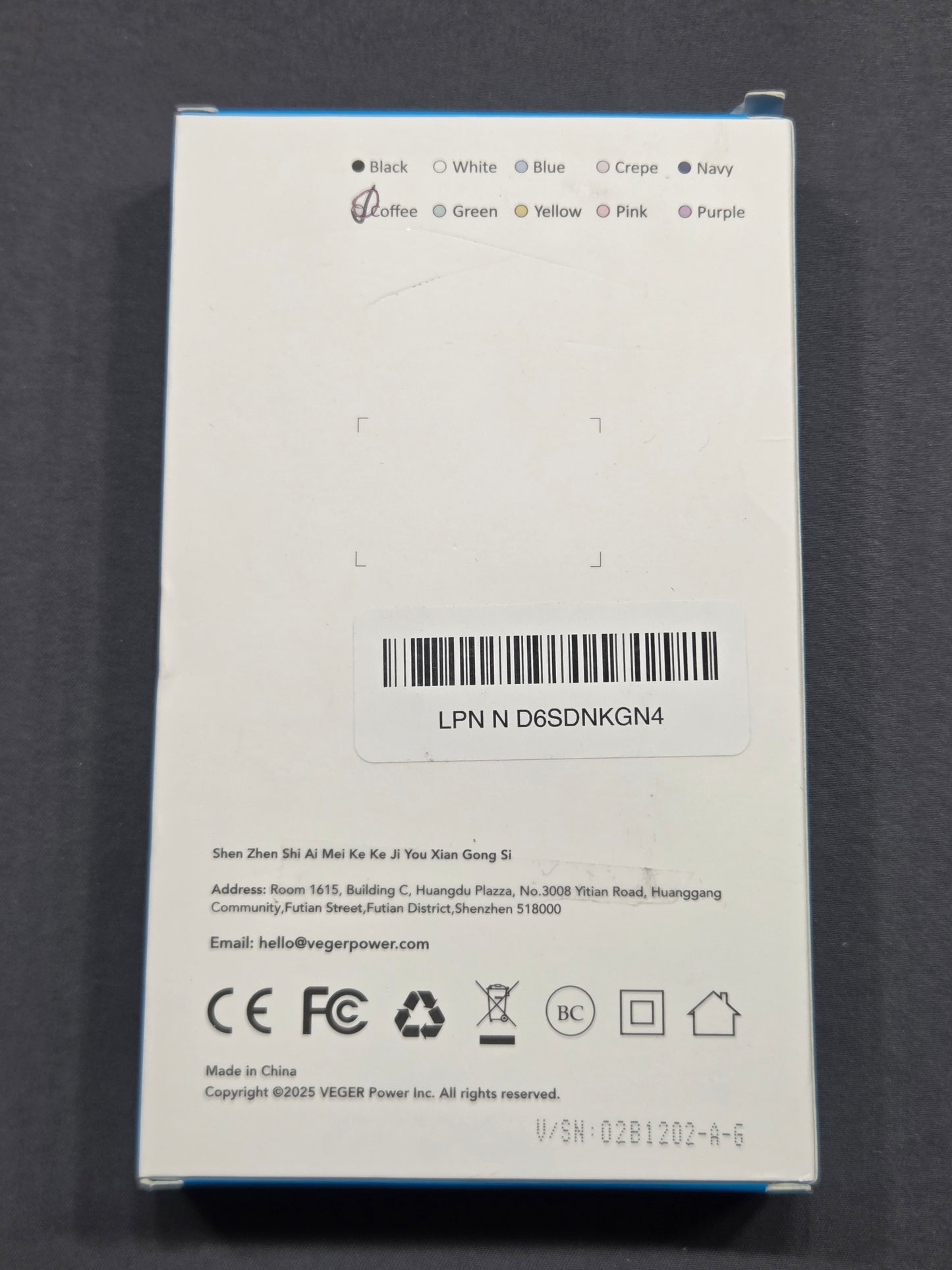 VEGER V1115 10000mAh Portable Power Bank USB Charger Battery Pack