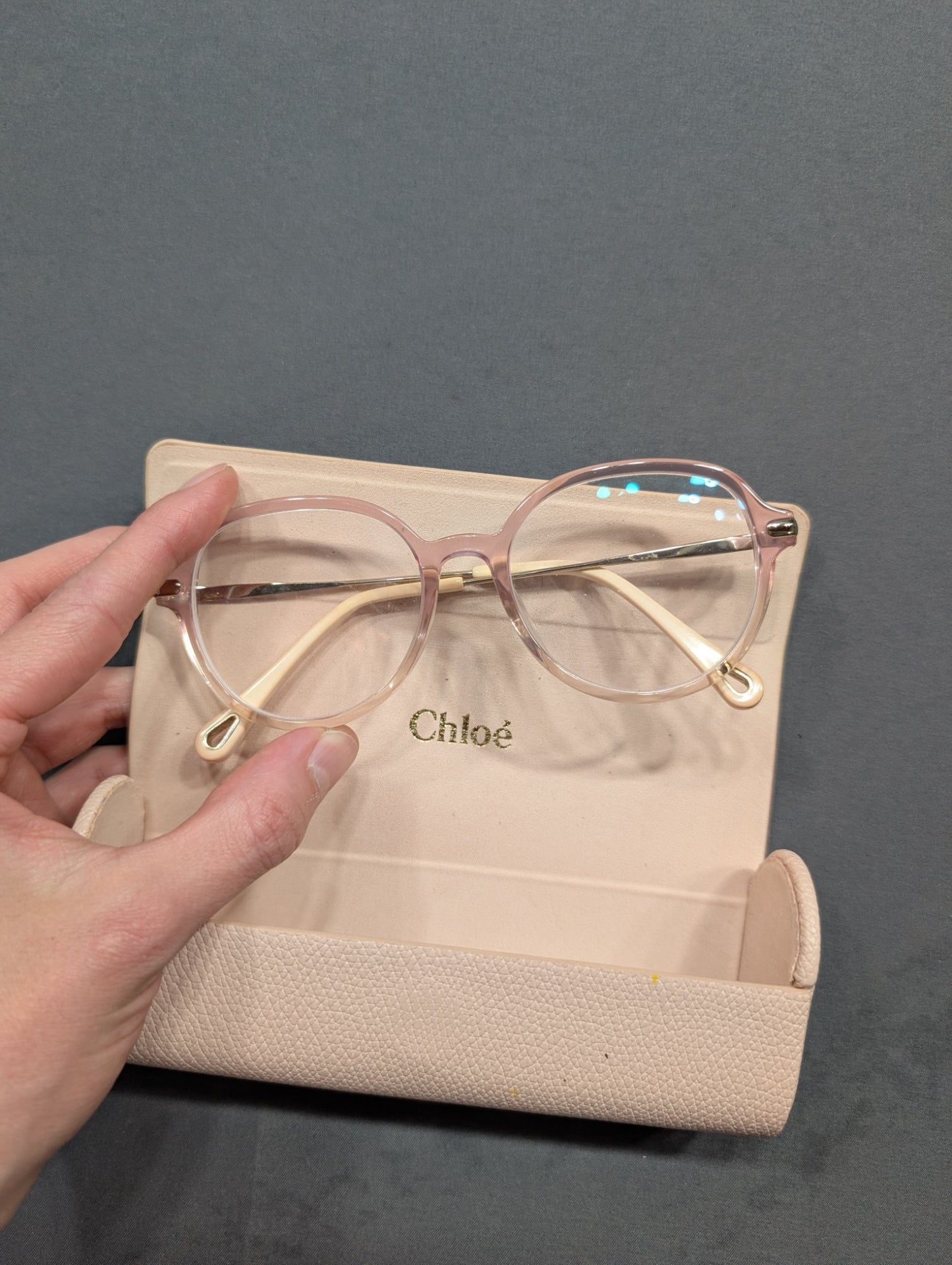 Chloé Round Eyeglasses Frames Pink Gold CE2736 Optical Spectacles