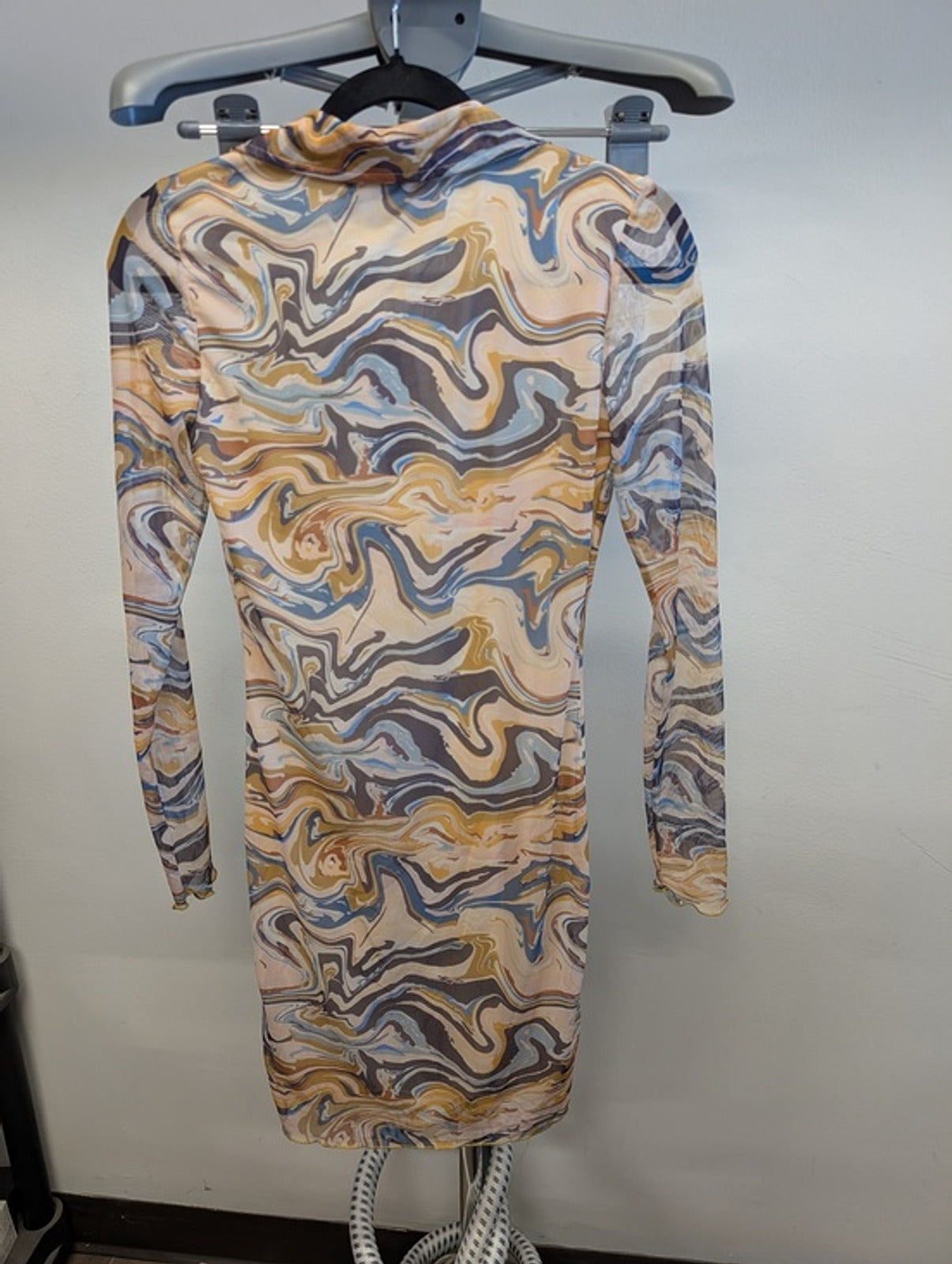 Neon & Nylon Marble Print Sheer Shirt Dress - Like New, Never Used