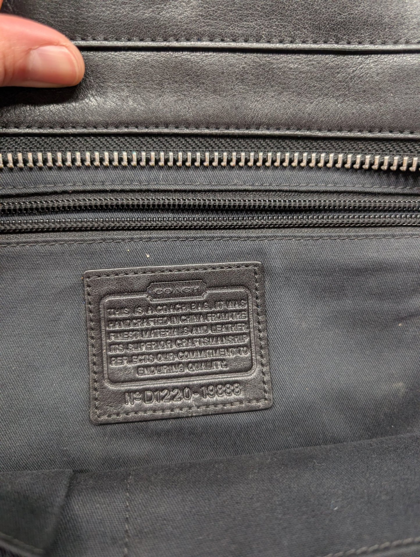 Coach Black Leather Large Satchel Tote Bag Tassel Crossbody