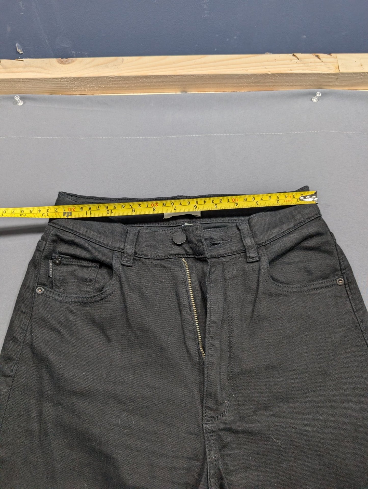 DL1961 Wide Leg Jeans Black Size 25 High Rise Women's Denim