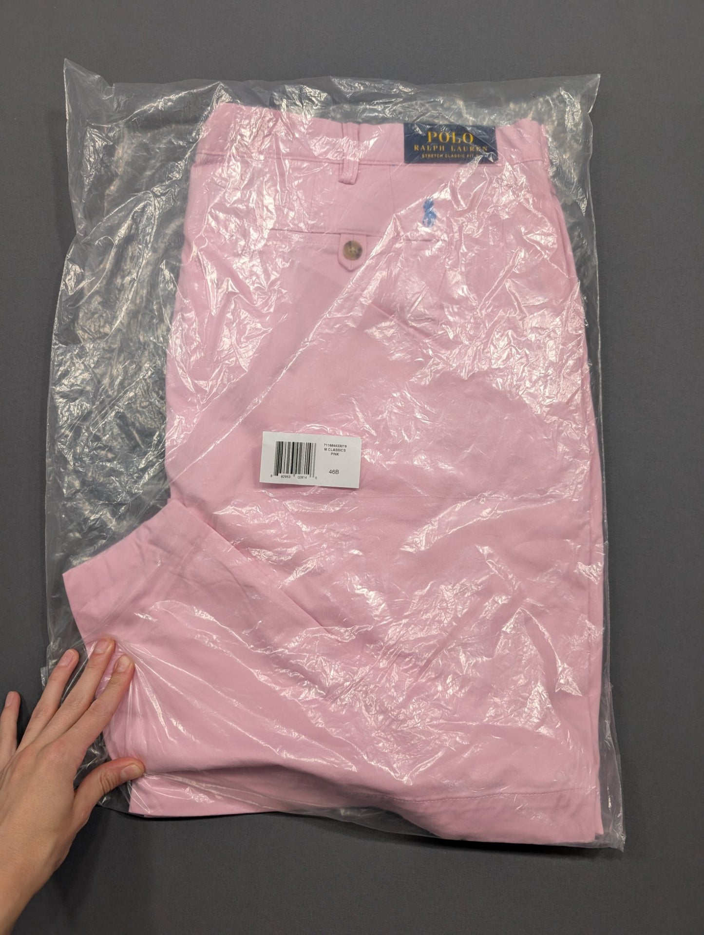 Polo Ralph Lauren Pink Stretch Classic Fit 9" Chino Shorts Sz 46B