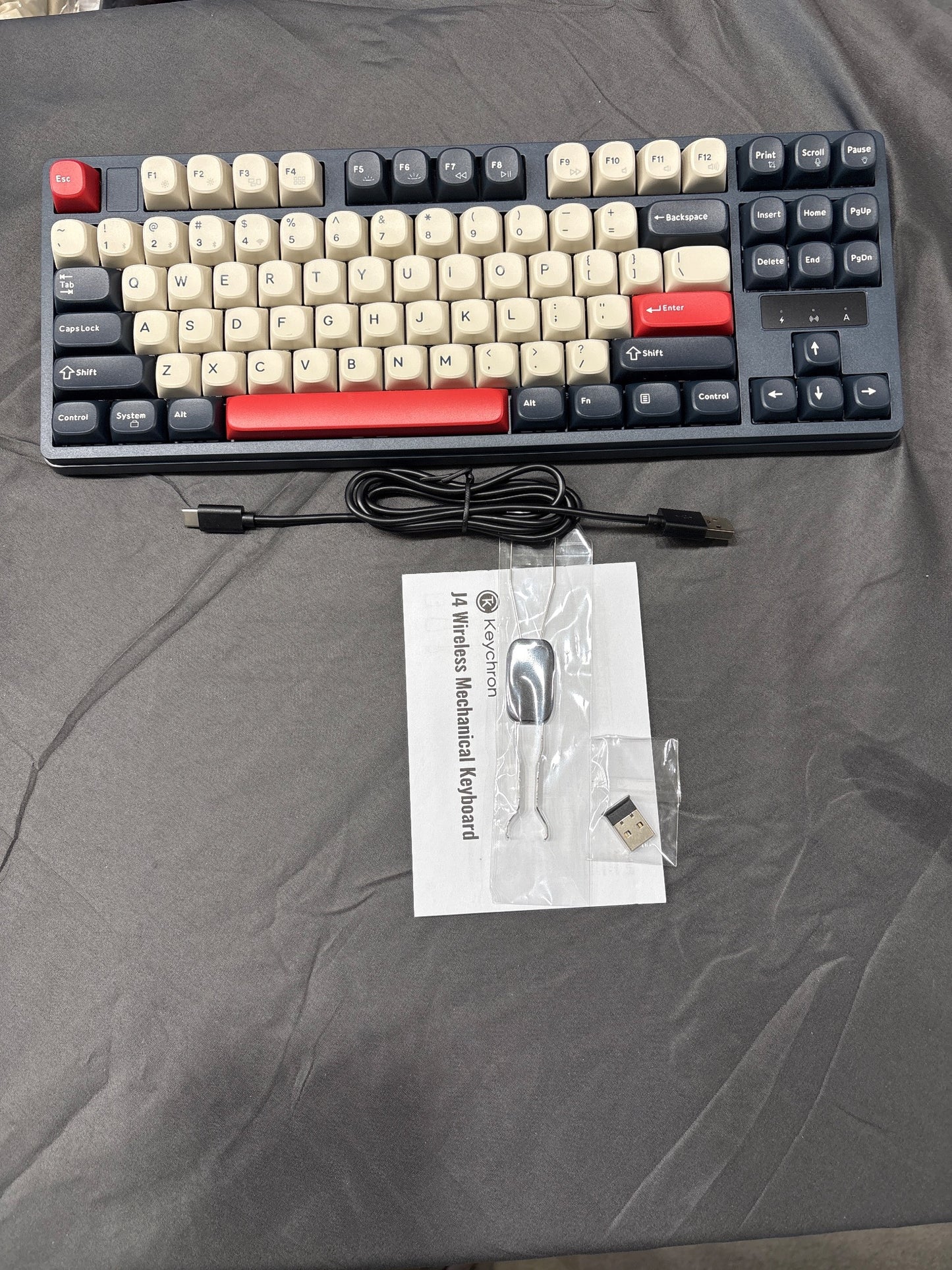 Keychron J4 TKL Wireless Mechanical Keyboard with Linear Red