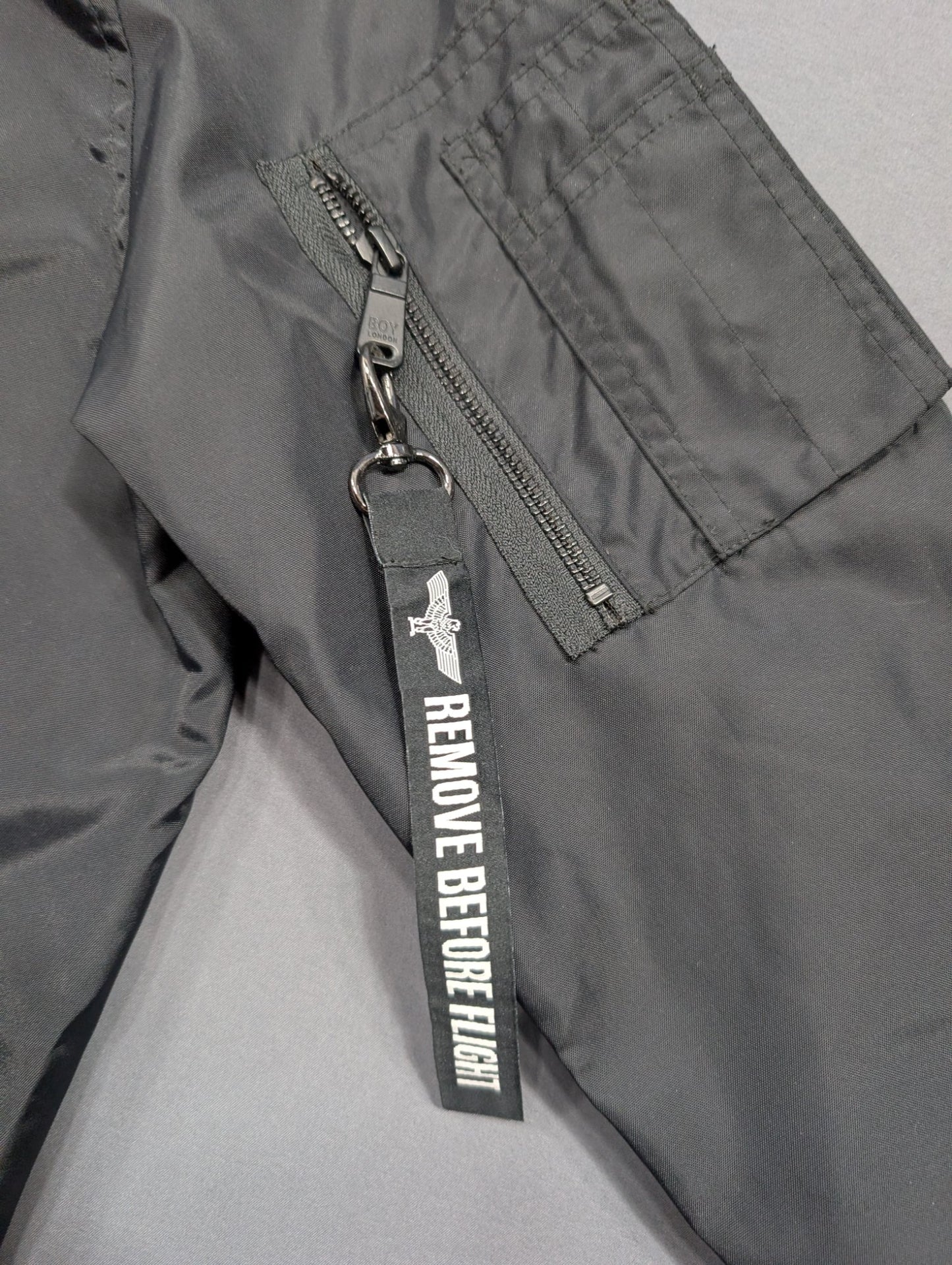 Boy London MA-1 Bomber Jacket Black Size S Since 1976