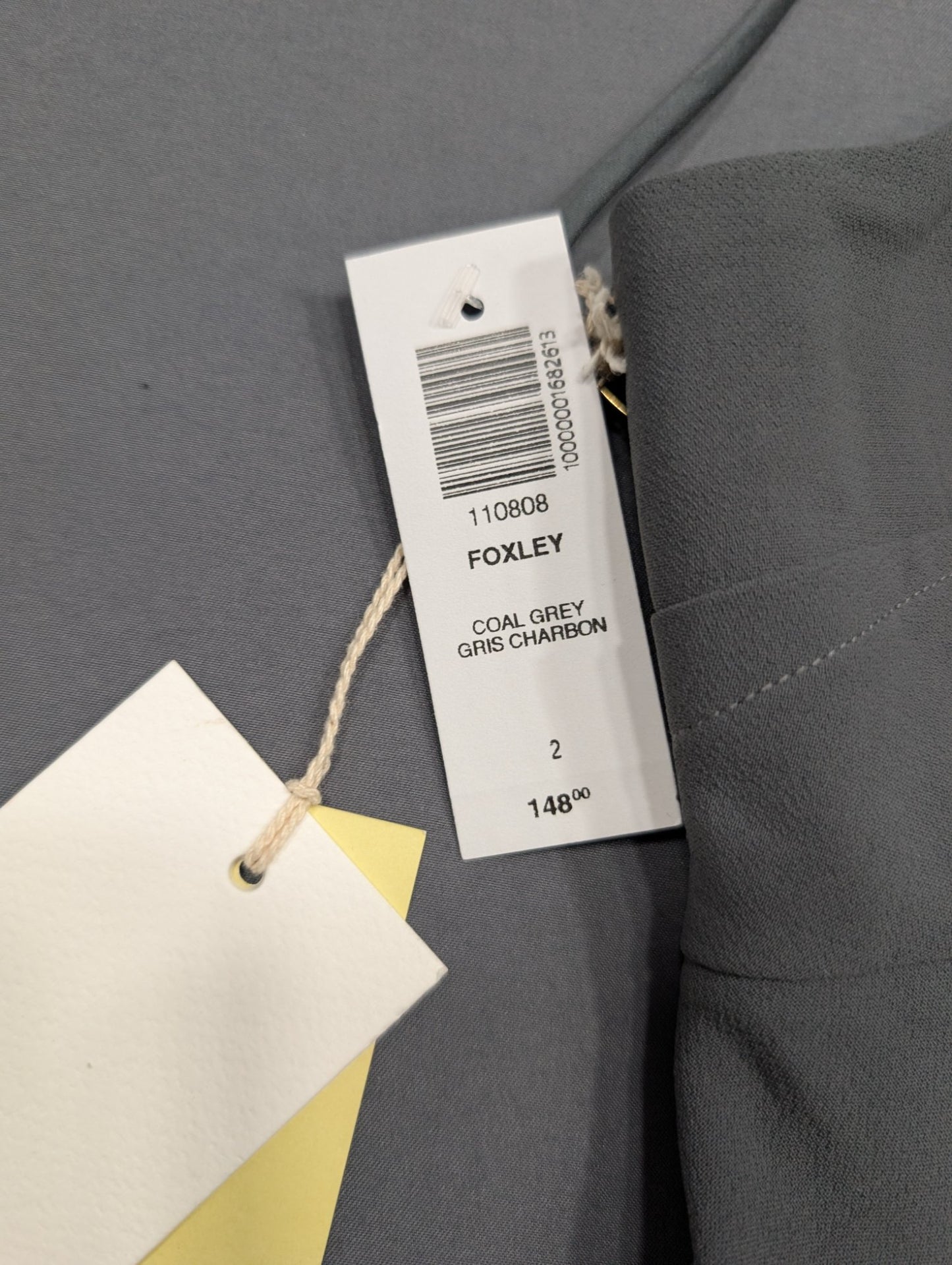 Foxley Coal Grey Mini Slip Dress Spaghetti Strap NWT Size 2