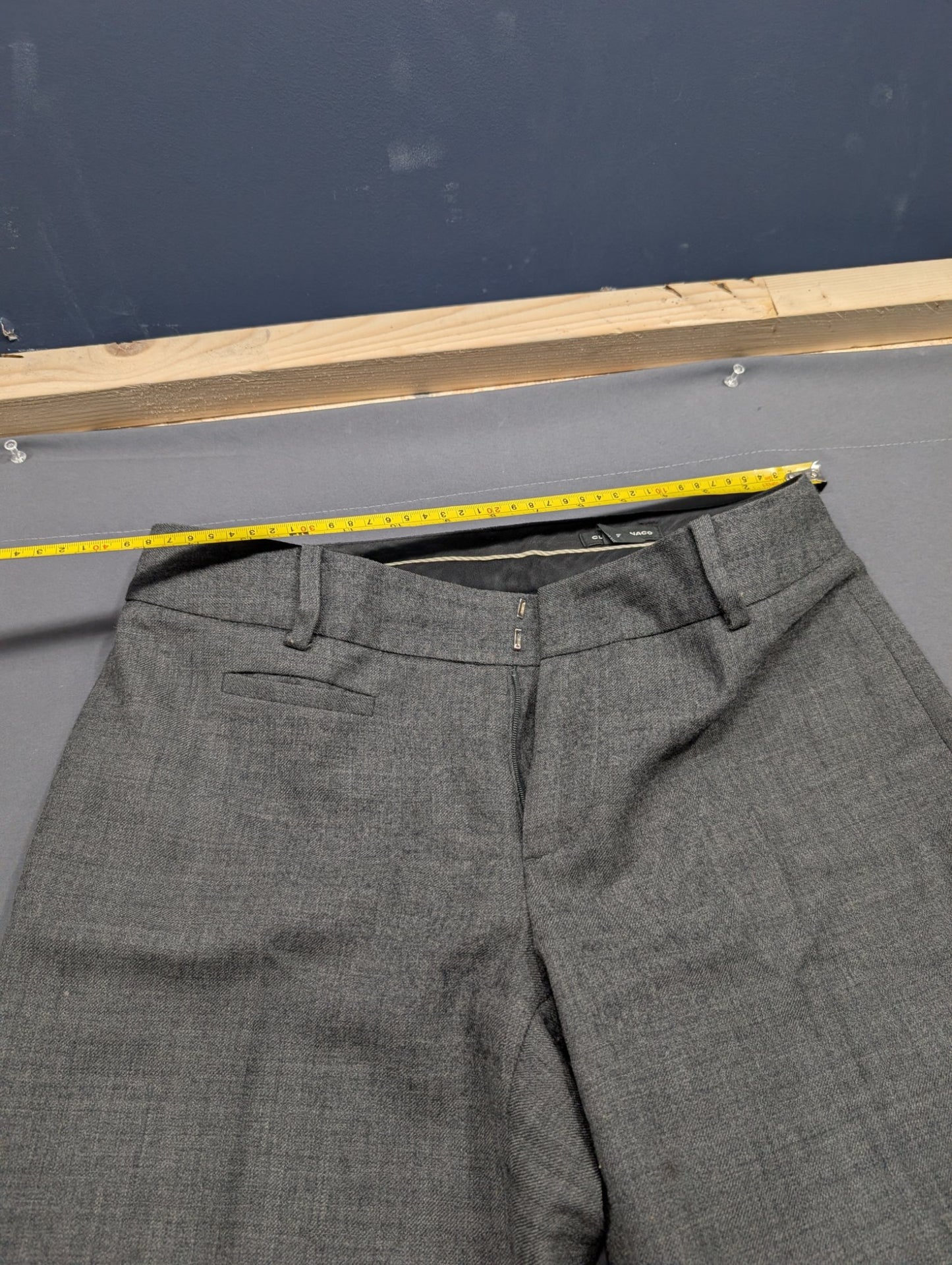 Club Monaco Women's Size 4 Grey Wool Blend Dress Trousers Cuffed