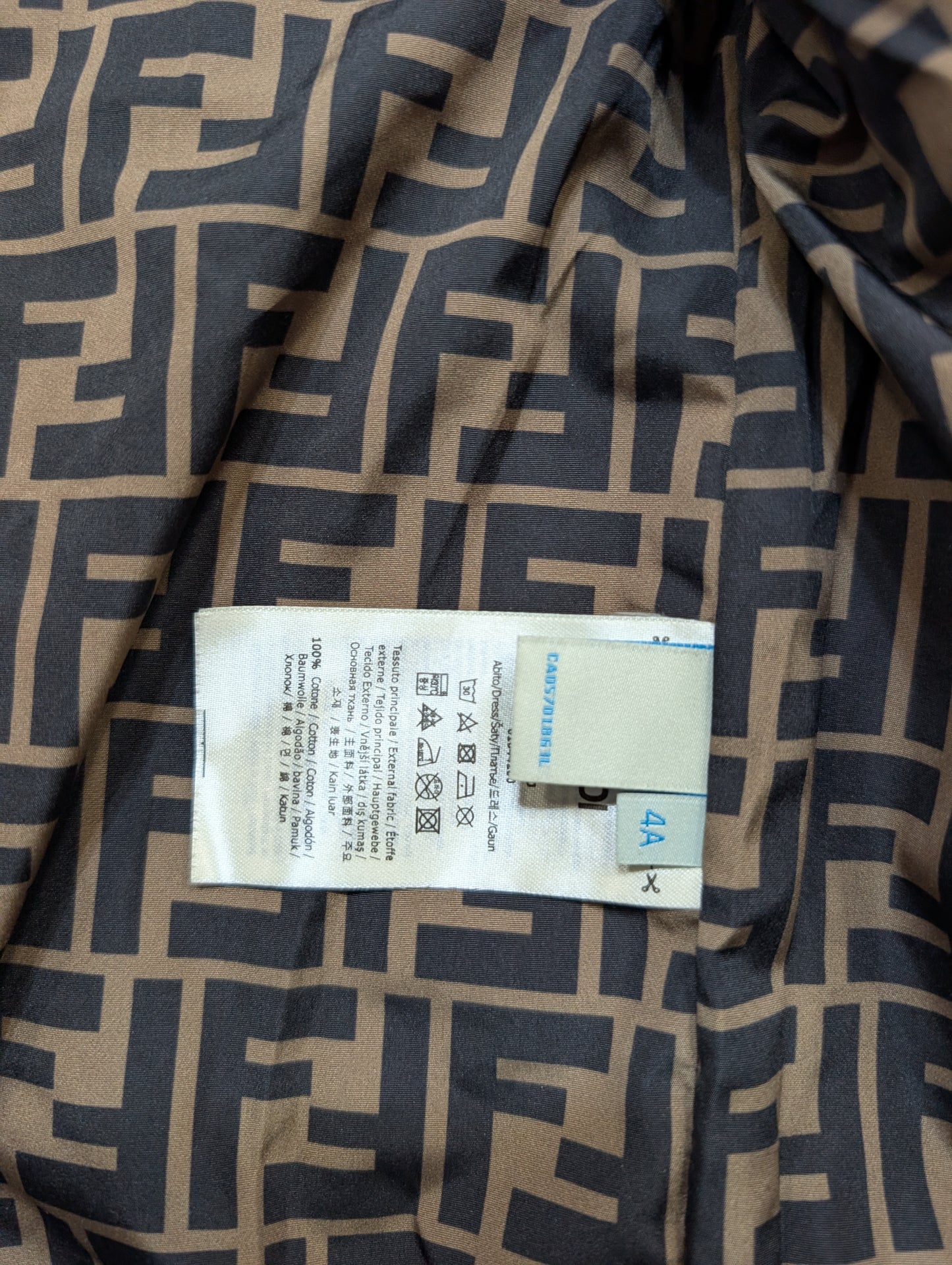 Fendi Kids Pink Quilted Jacket, Size 4A