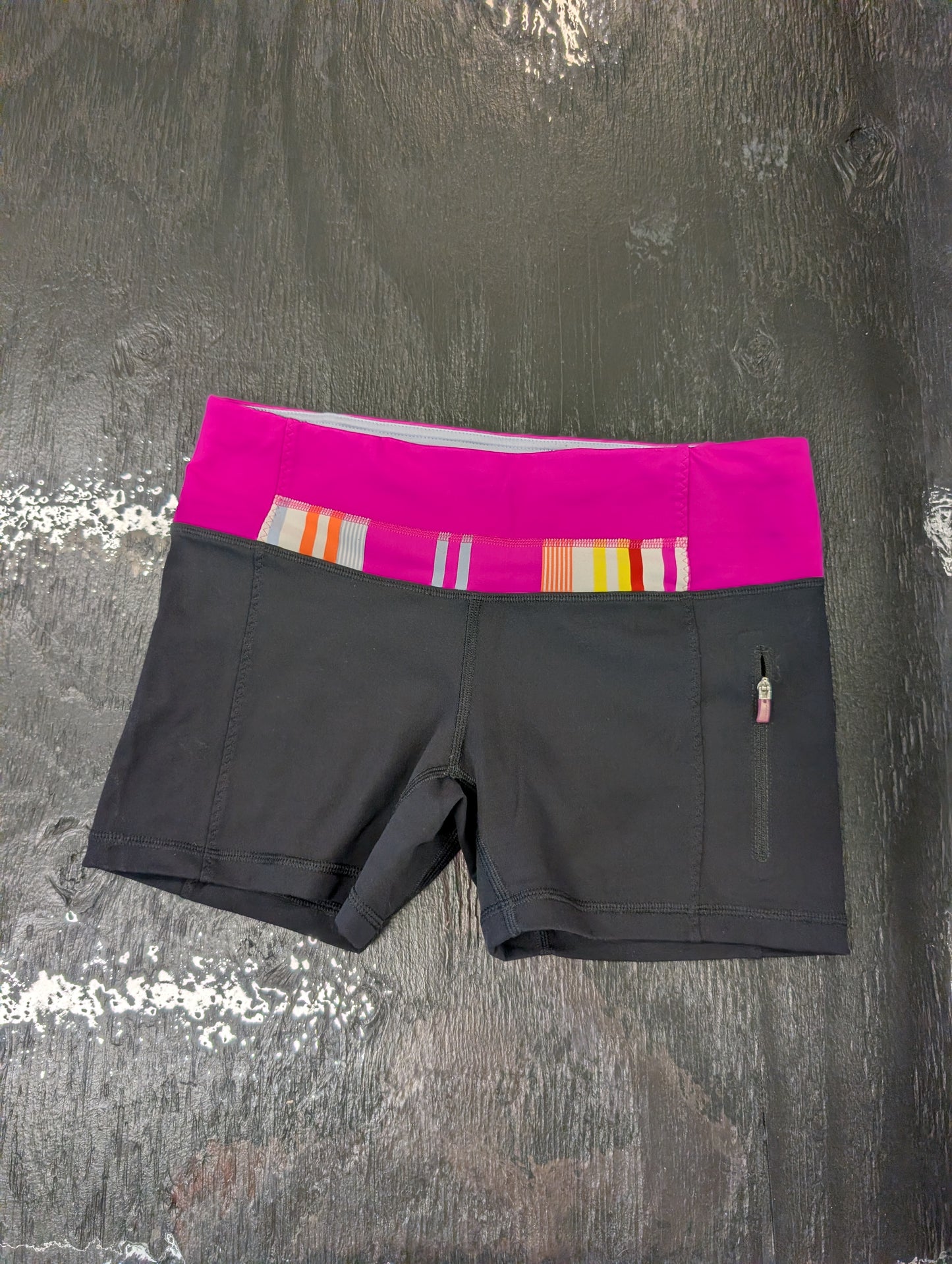 Lululemon Athletica Women's Black and Pink Athletic Shorts