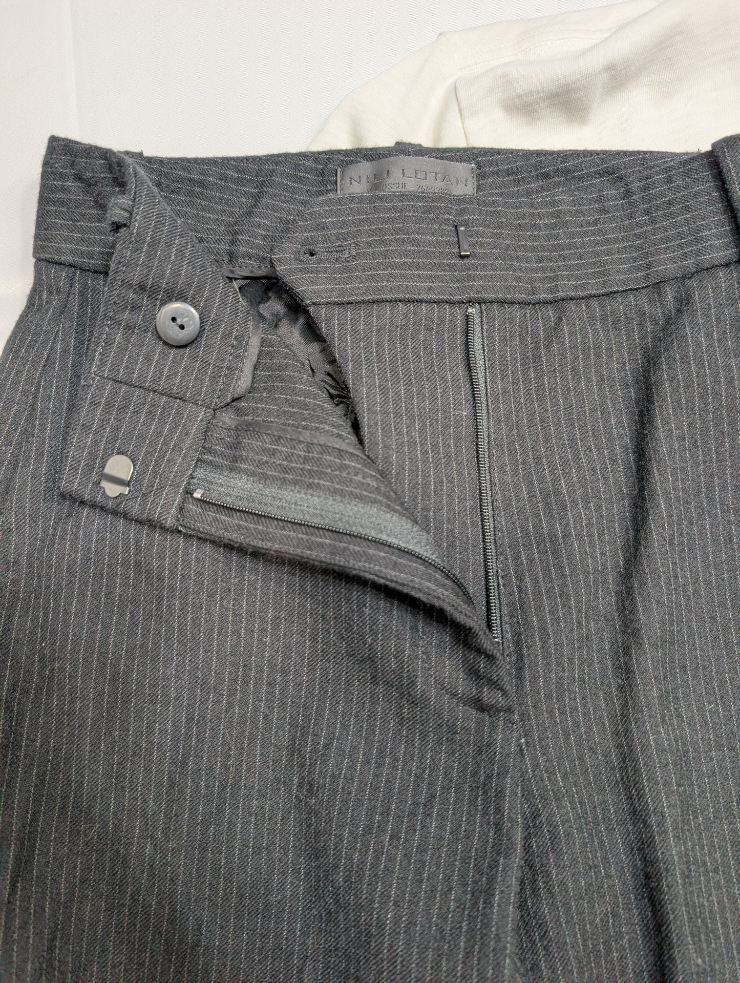 Nili Lotan pinstripe wide-leg trousers, like new