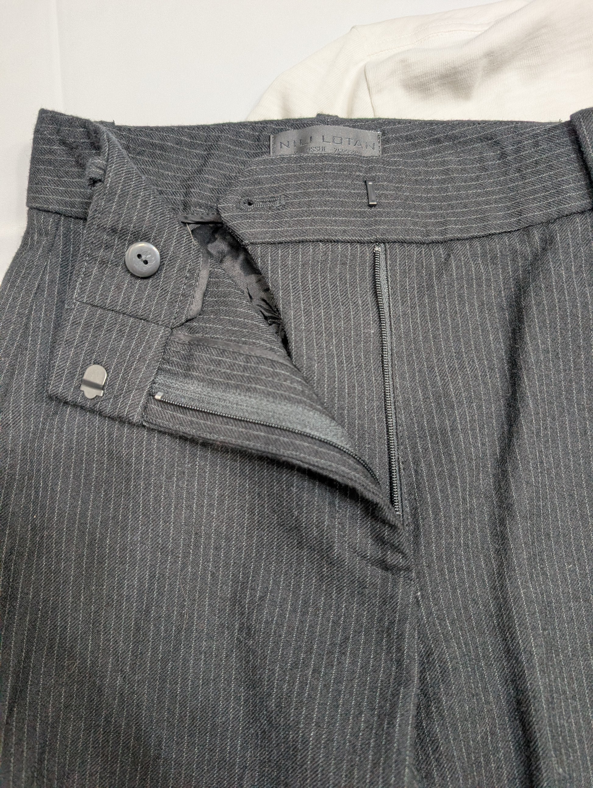 Nili Lotan pinstripe wide-leg trousers, like new