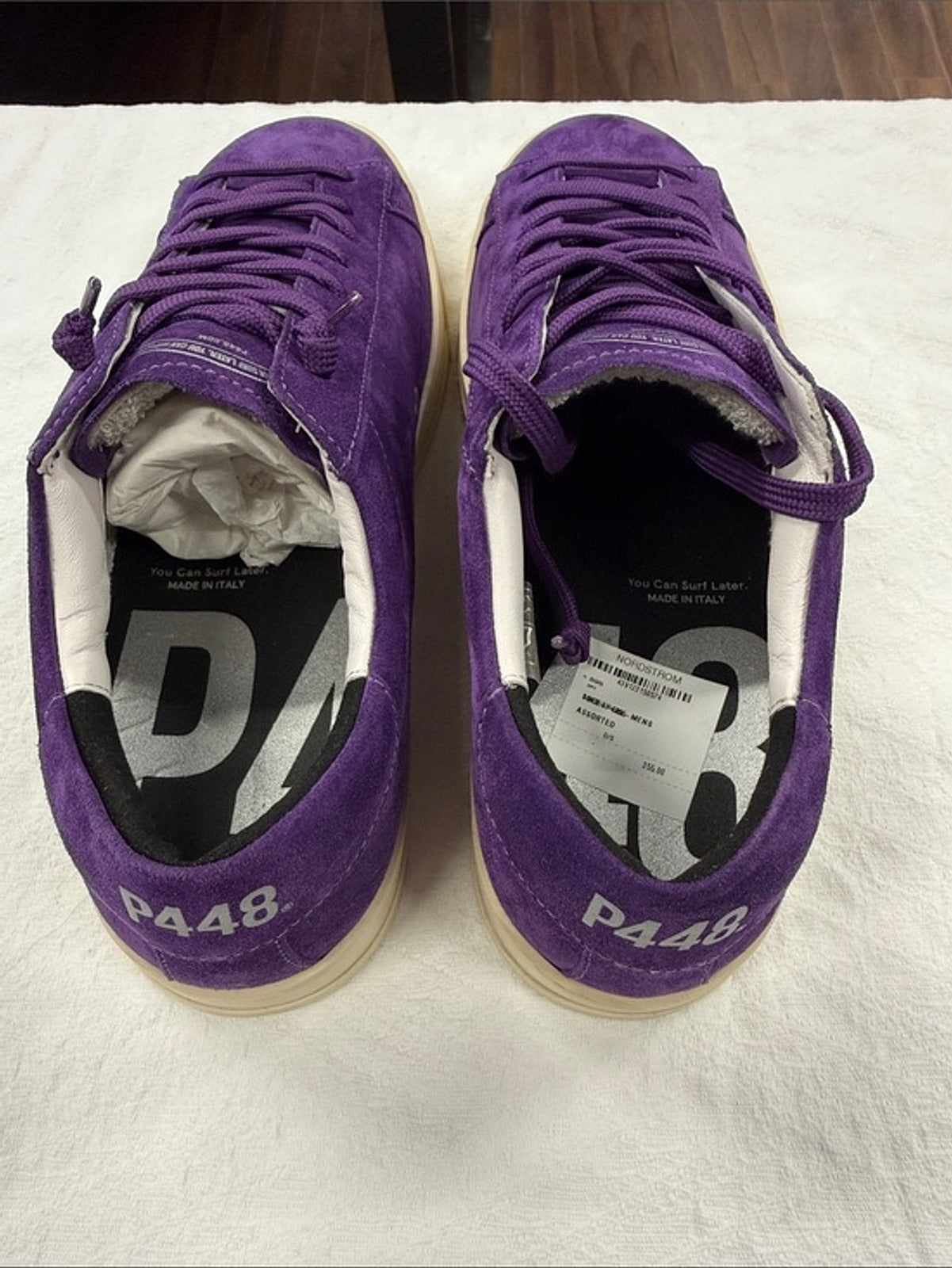 P448 Purple Suede Sneakers with Pink Outsole