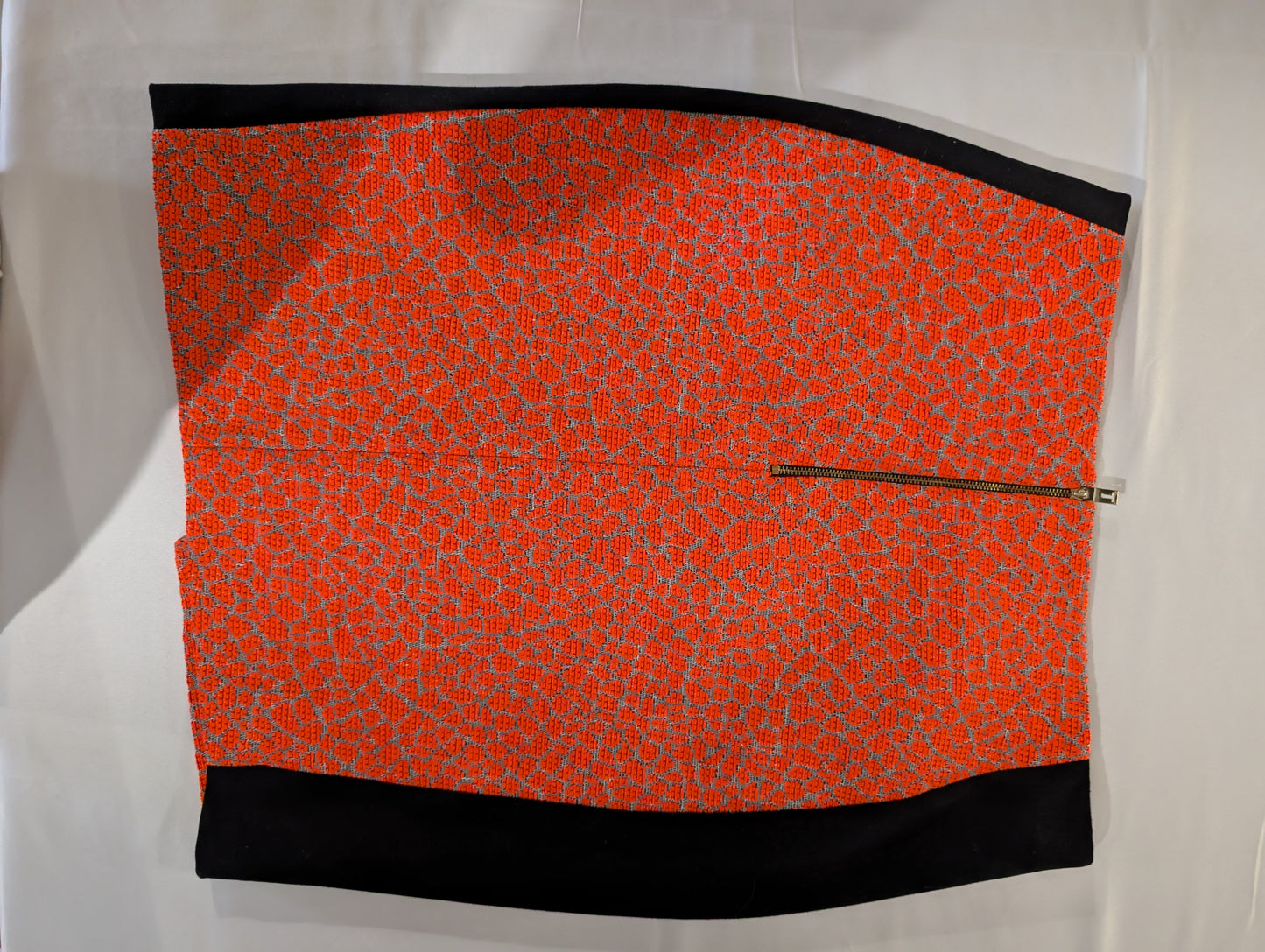 Ted Baker Textured Orange and Black Skirt