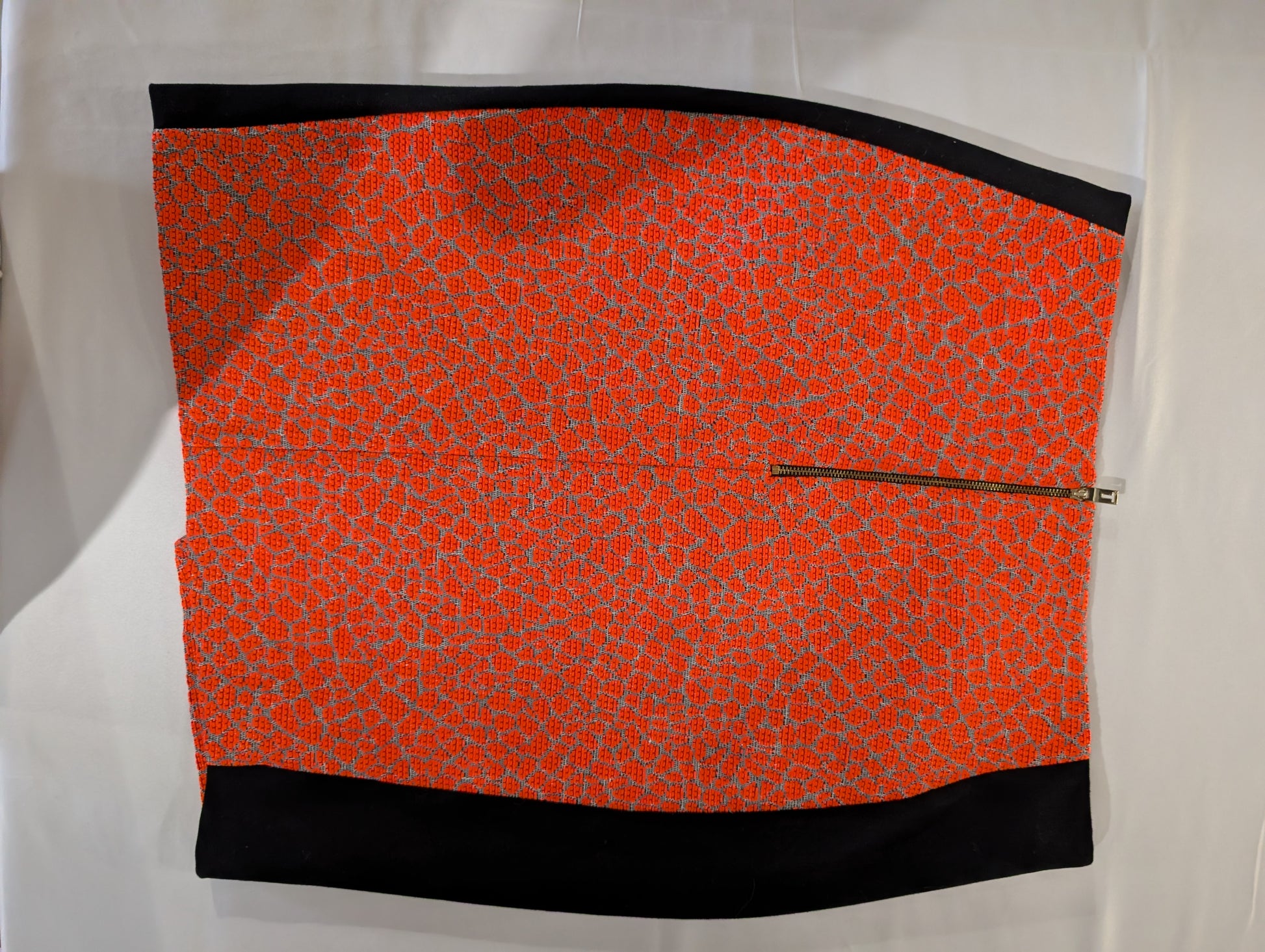 Ted Baker Textured Orange and Black Skirt