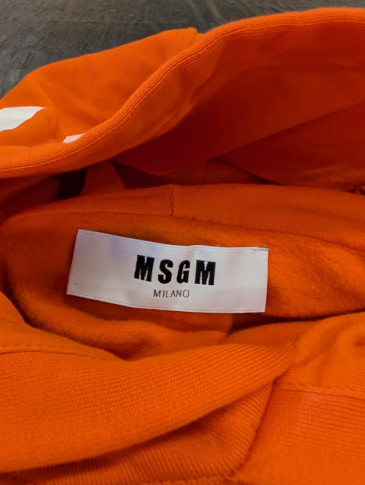MSGM Milano Orange Hoodie, Size S - Like New