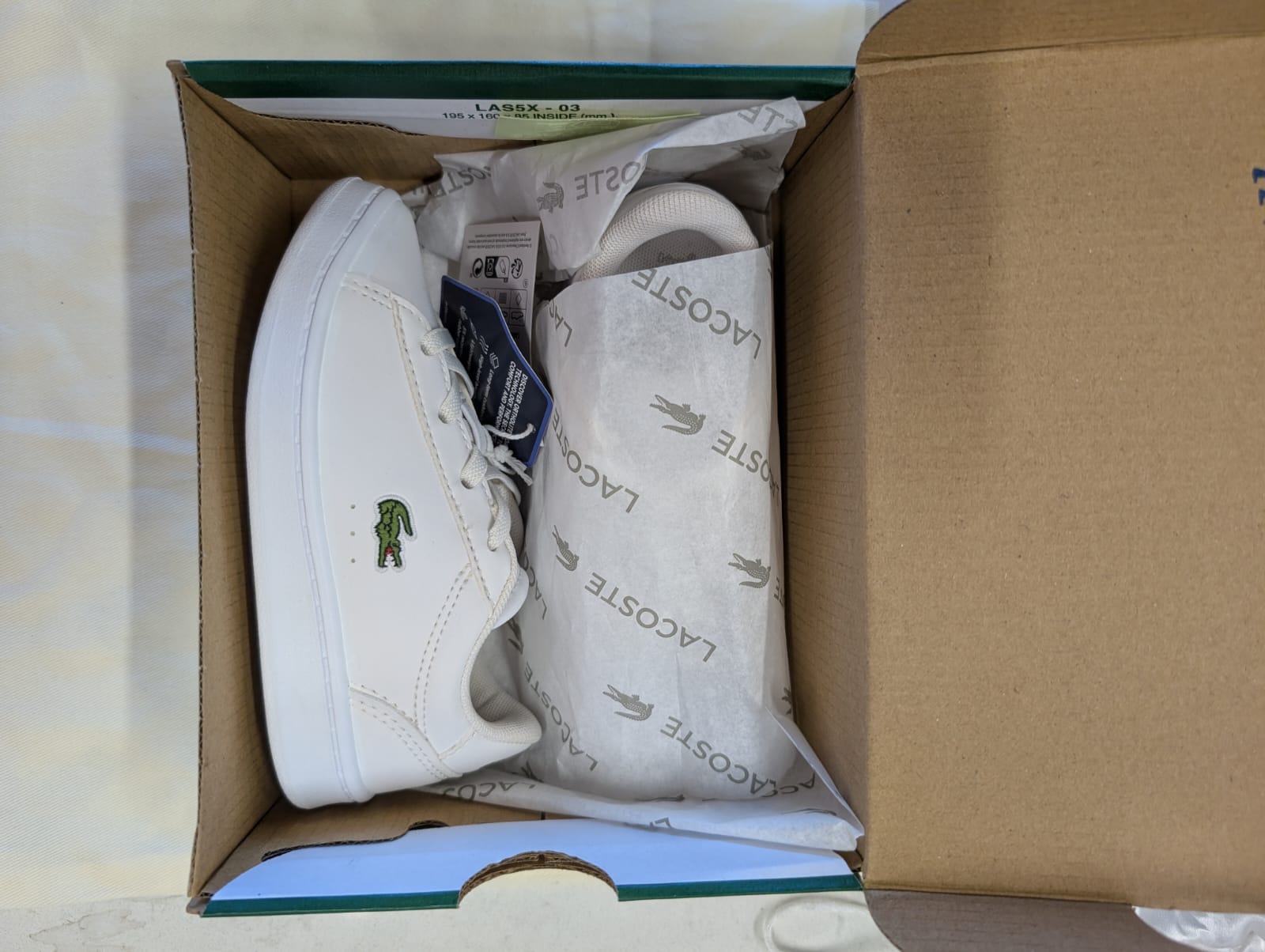 Lacoste Carnaby White Trainers (Kids, Size 24 EU)