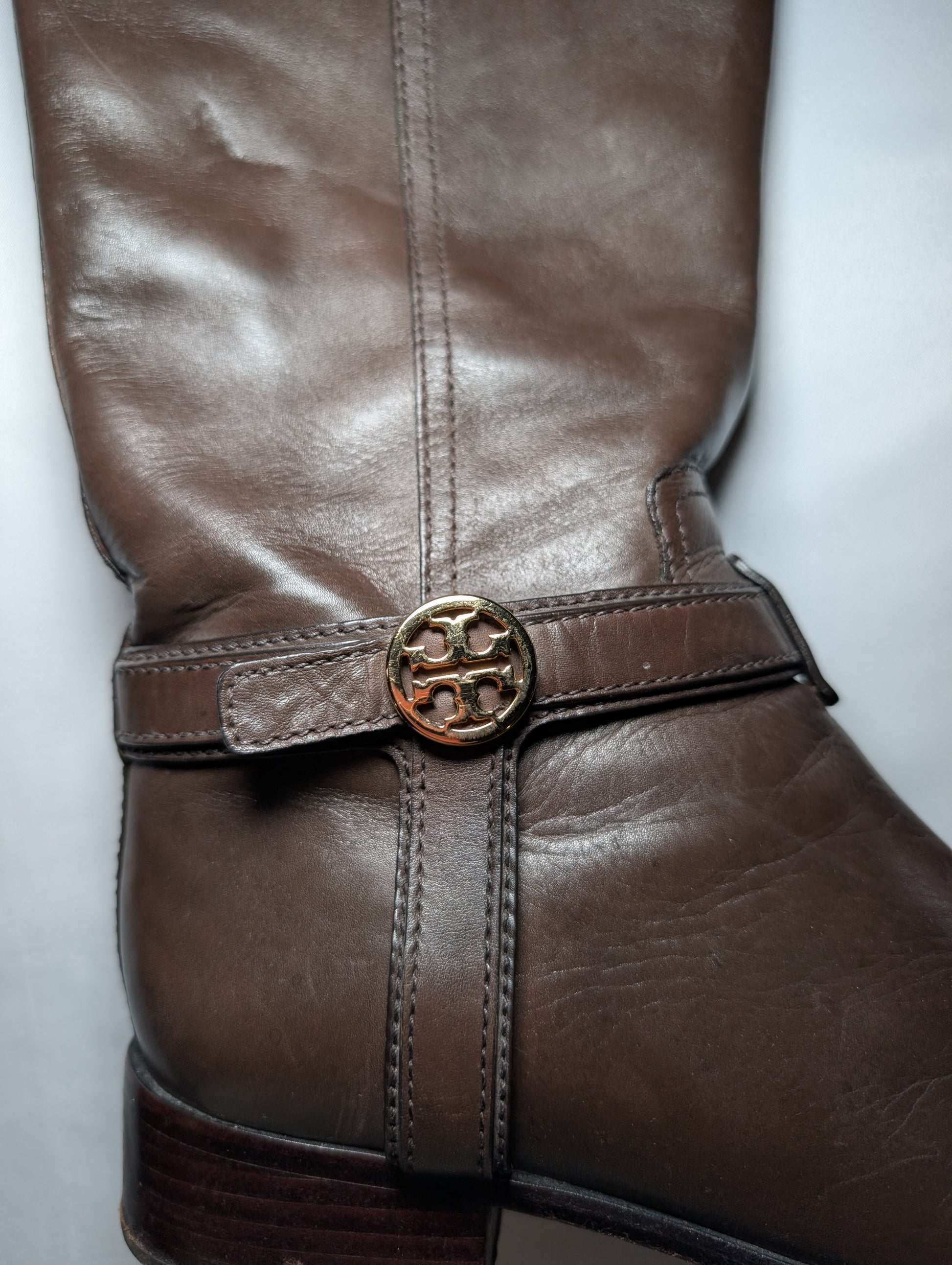 Like new Tory Burch brown leather riding boots