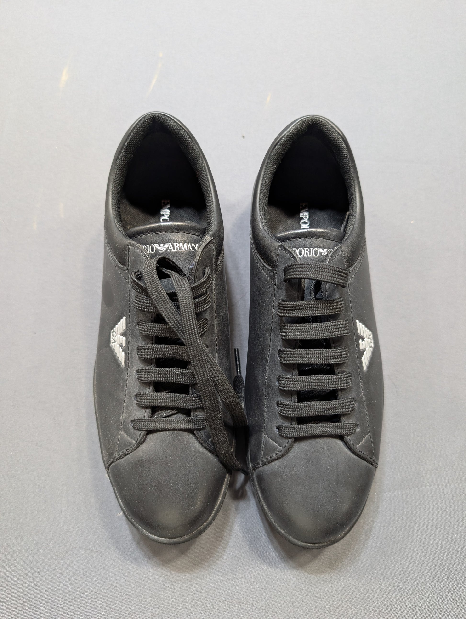 Emporio Armani black sneakers size 36