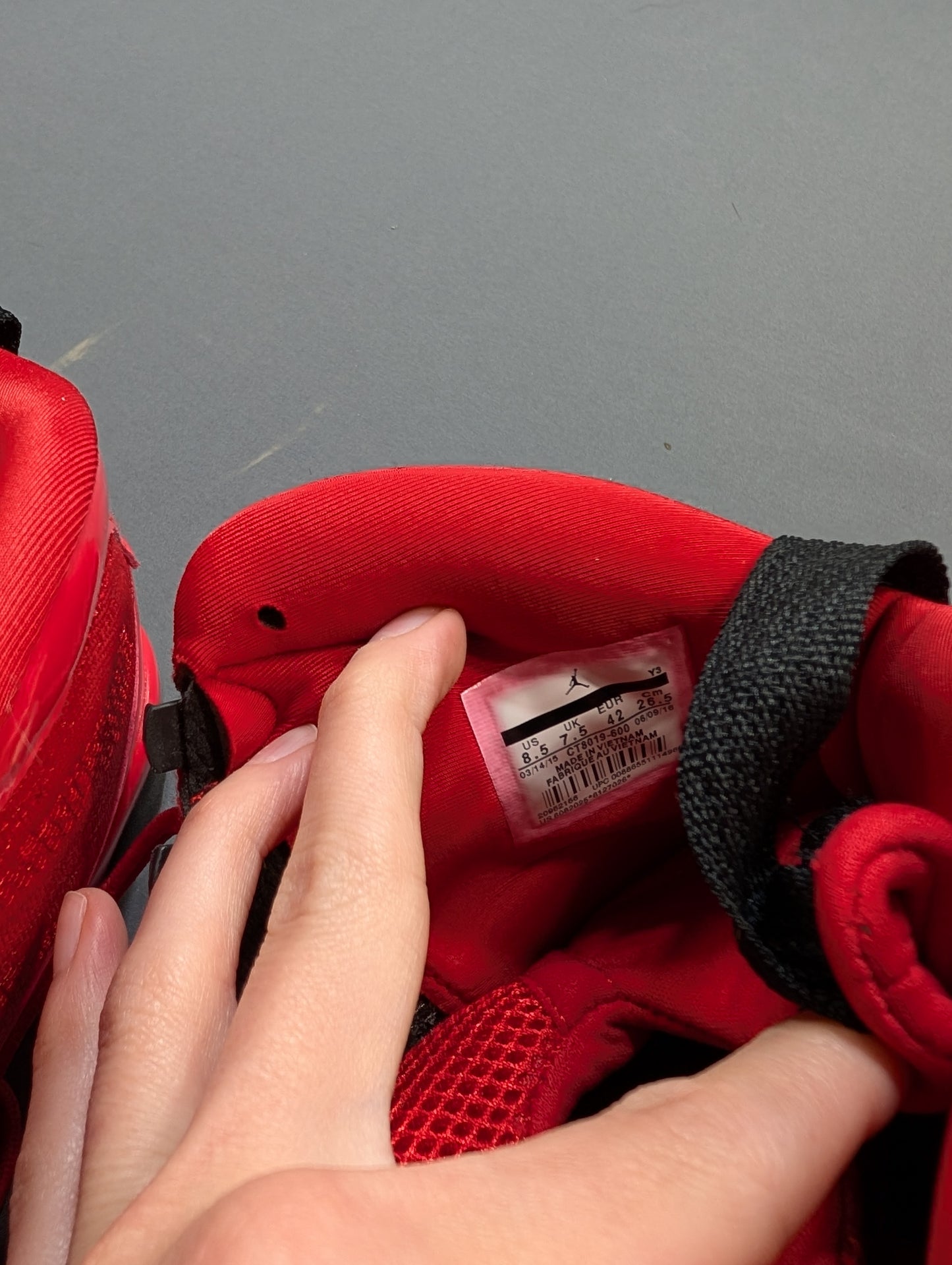 Air Jordan Retro 9 Red Sneakers Size 8.5 US