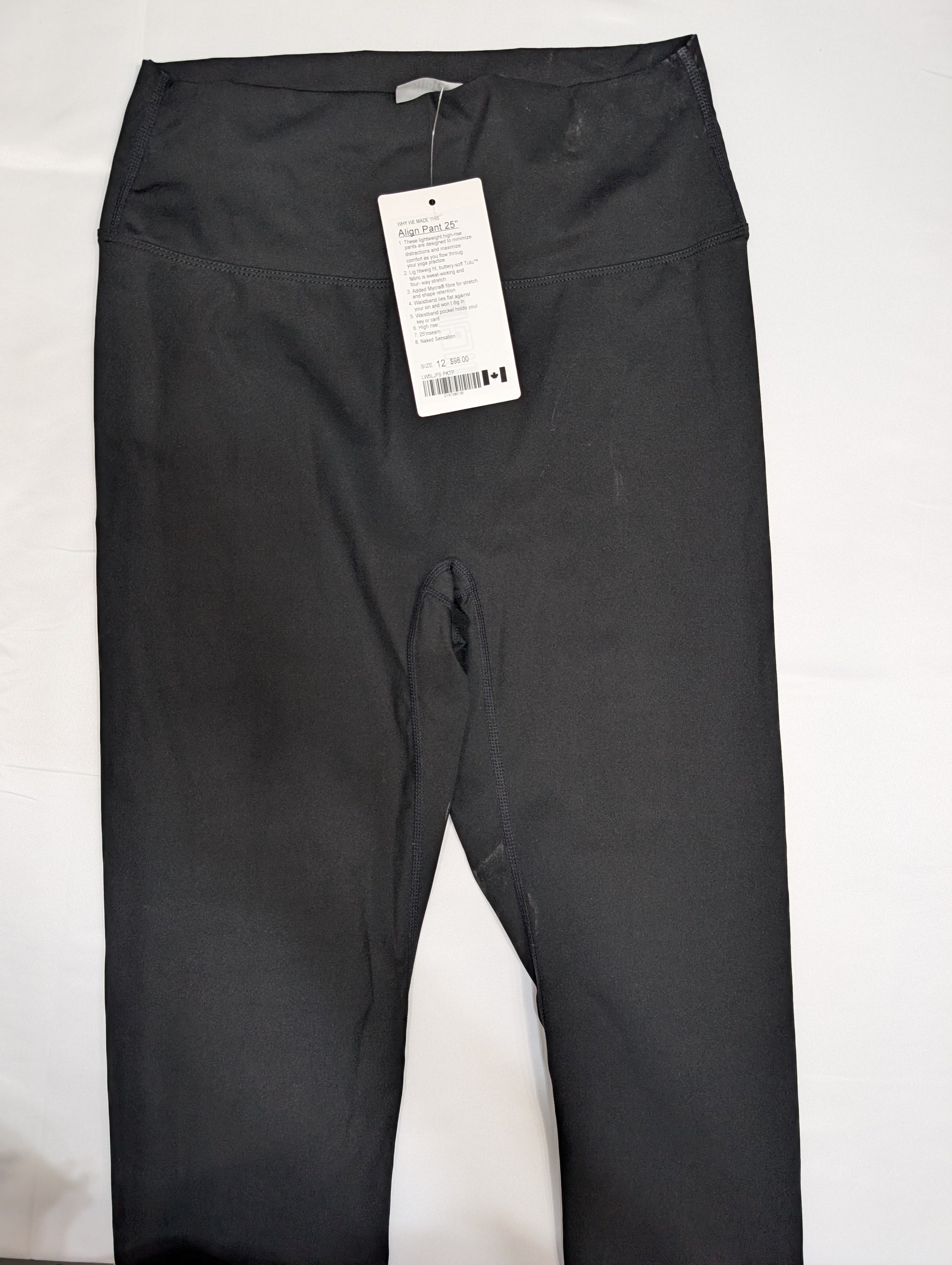 Lululemon Align Pant 25" in Black, Size 12