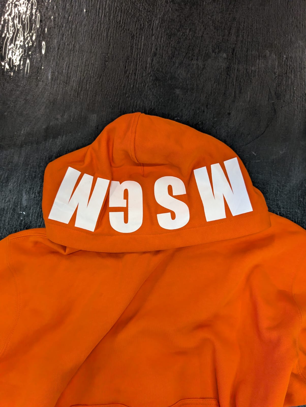 MSGM Milano Orange Hoodie, Size S - Like New