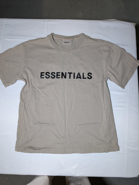 Fear of God Essentials Beige T-Shirt, Size M