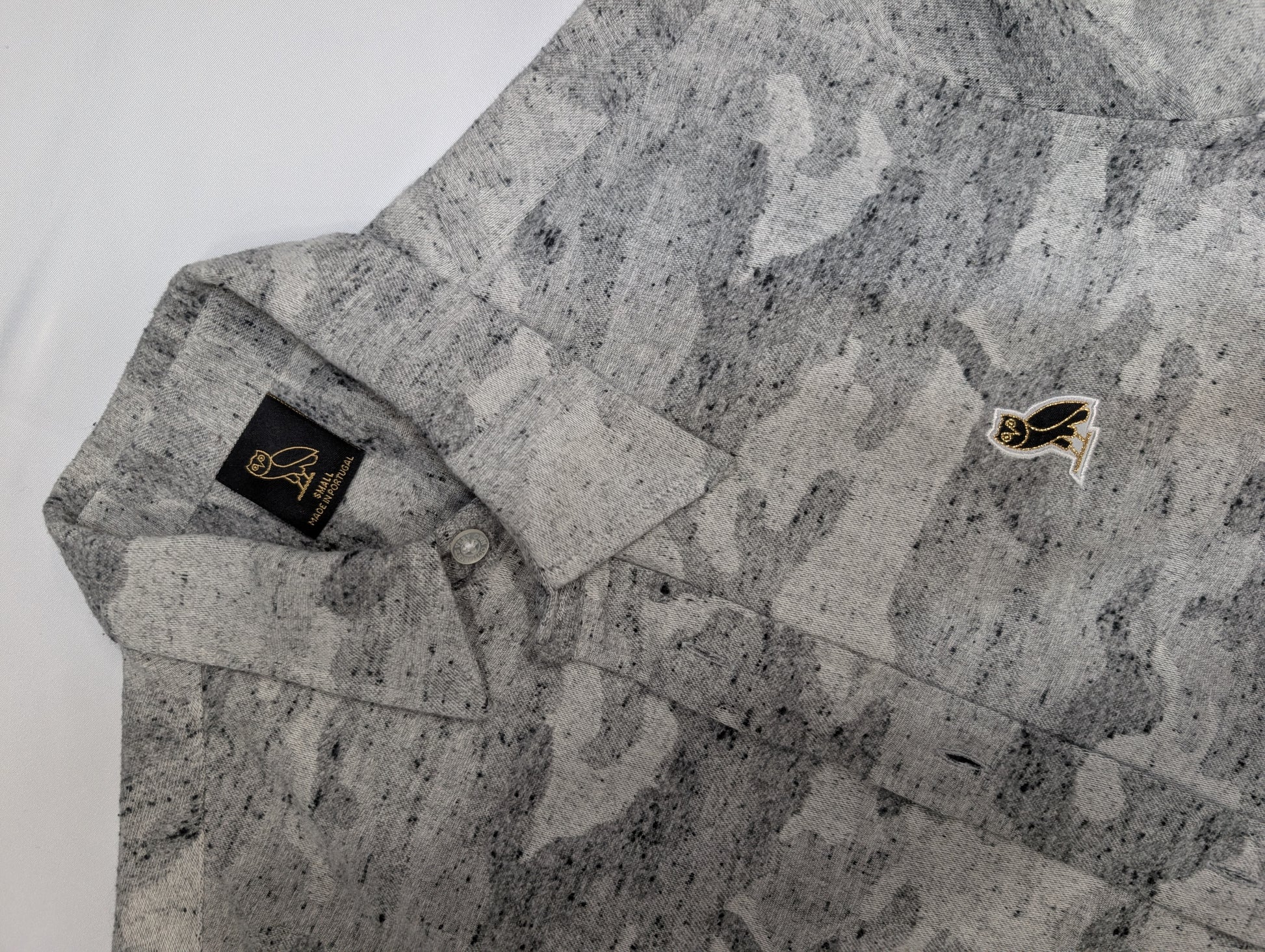 OVO grey camo button-up shirt