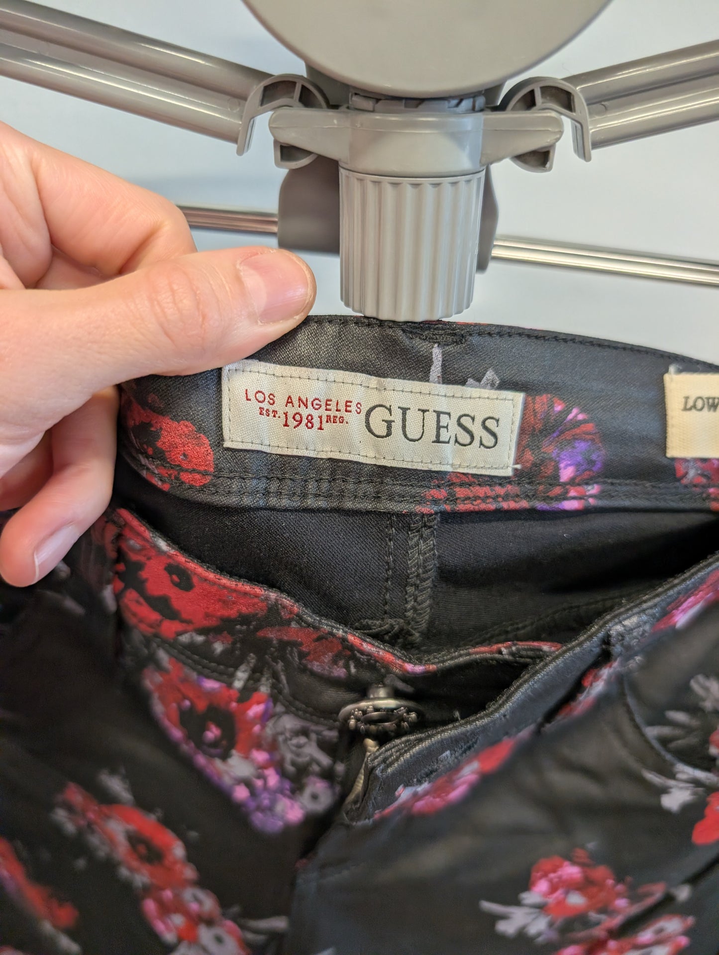 Guess Low Rise Super Skinny Floral Jeans