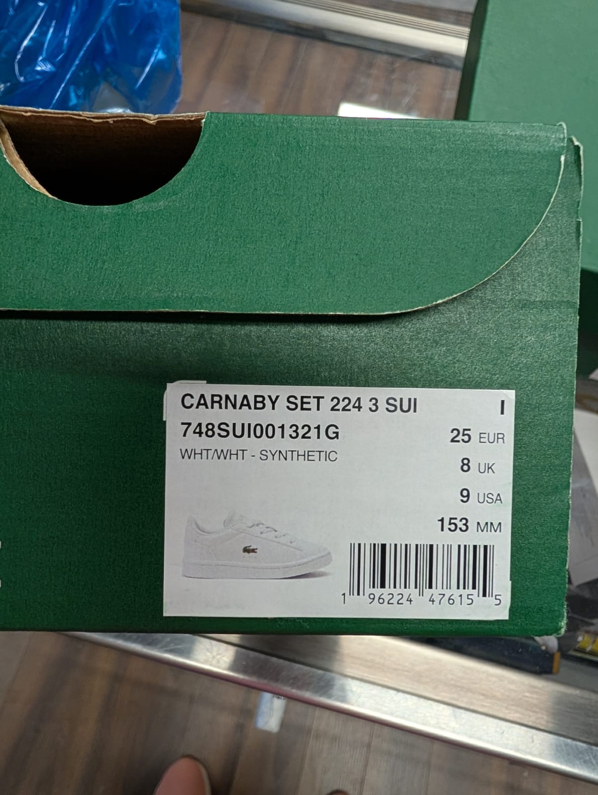 Lacoste Carnaby Kids Trainers, White, EU 25