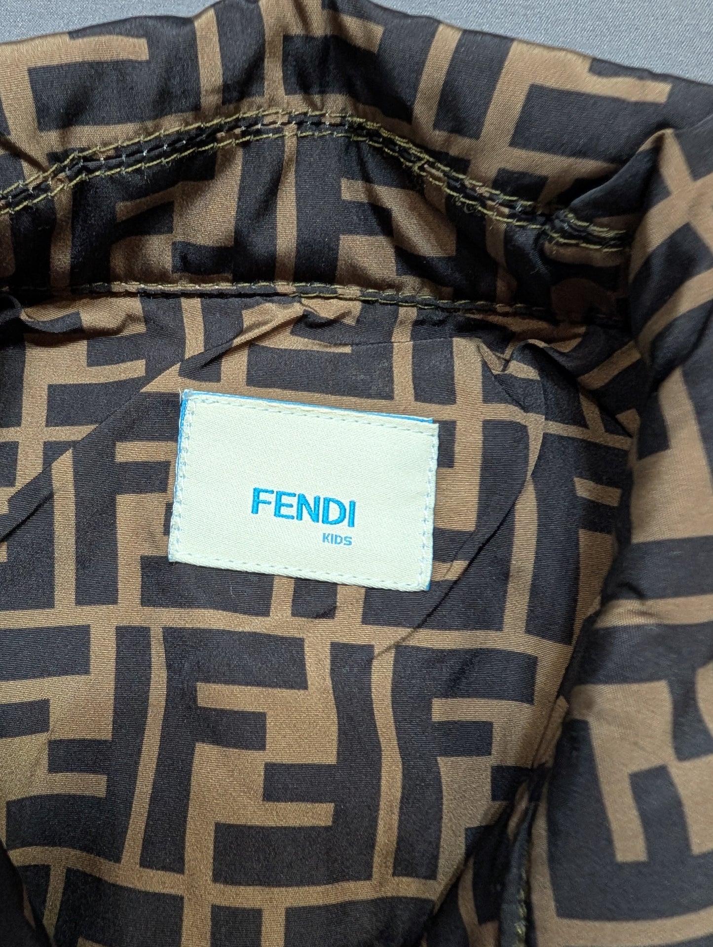 Fendi Kids Pink Quilted Jacket, Size 4A