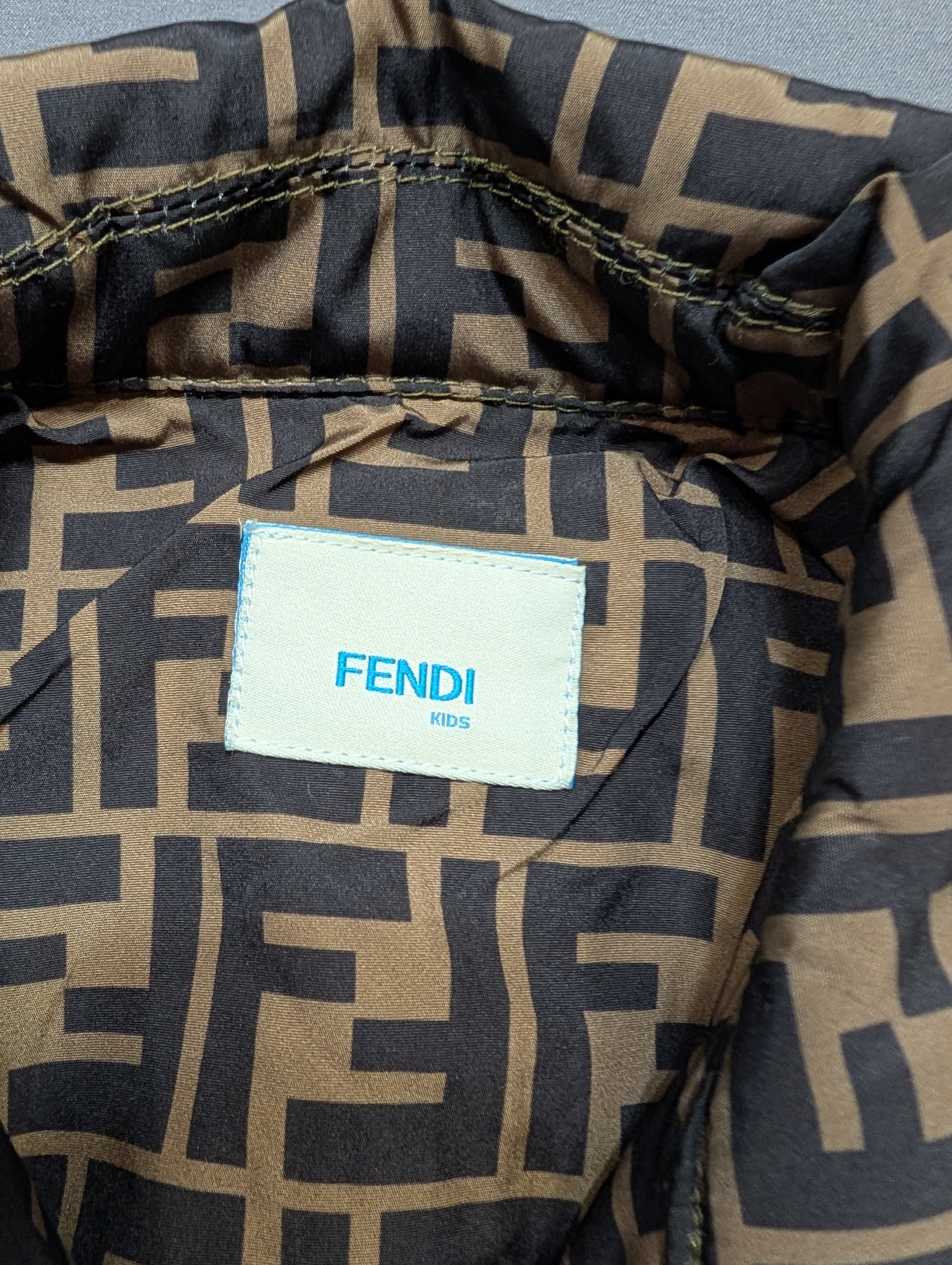 Fendi Kids Pink Quilted Jacket, Size 4A