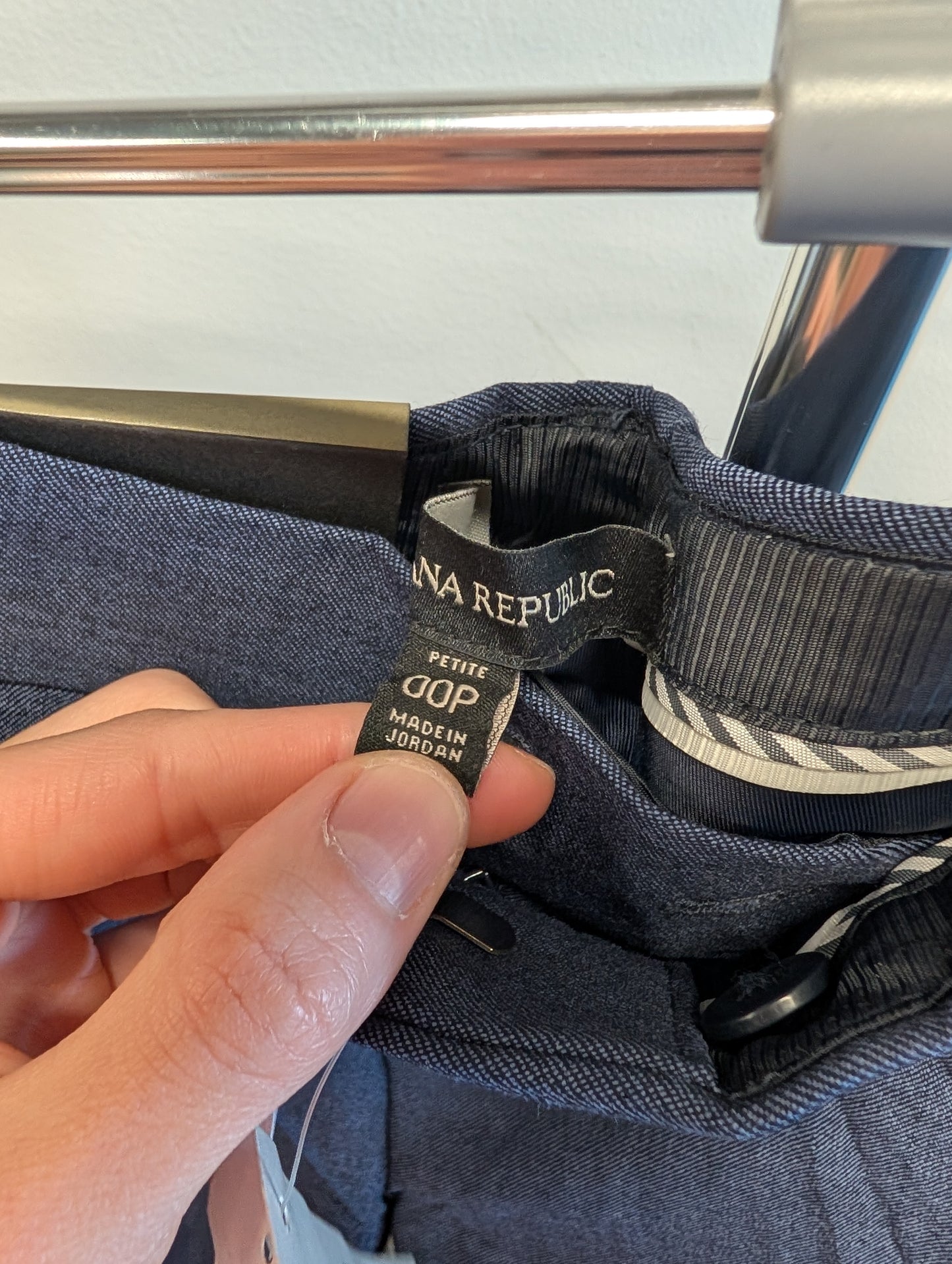 Banana Republic Petite Mid Rise Pants - Blue