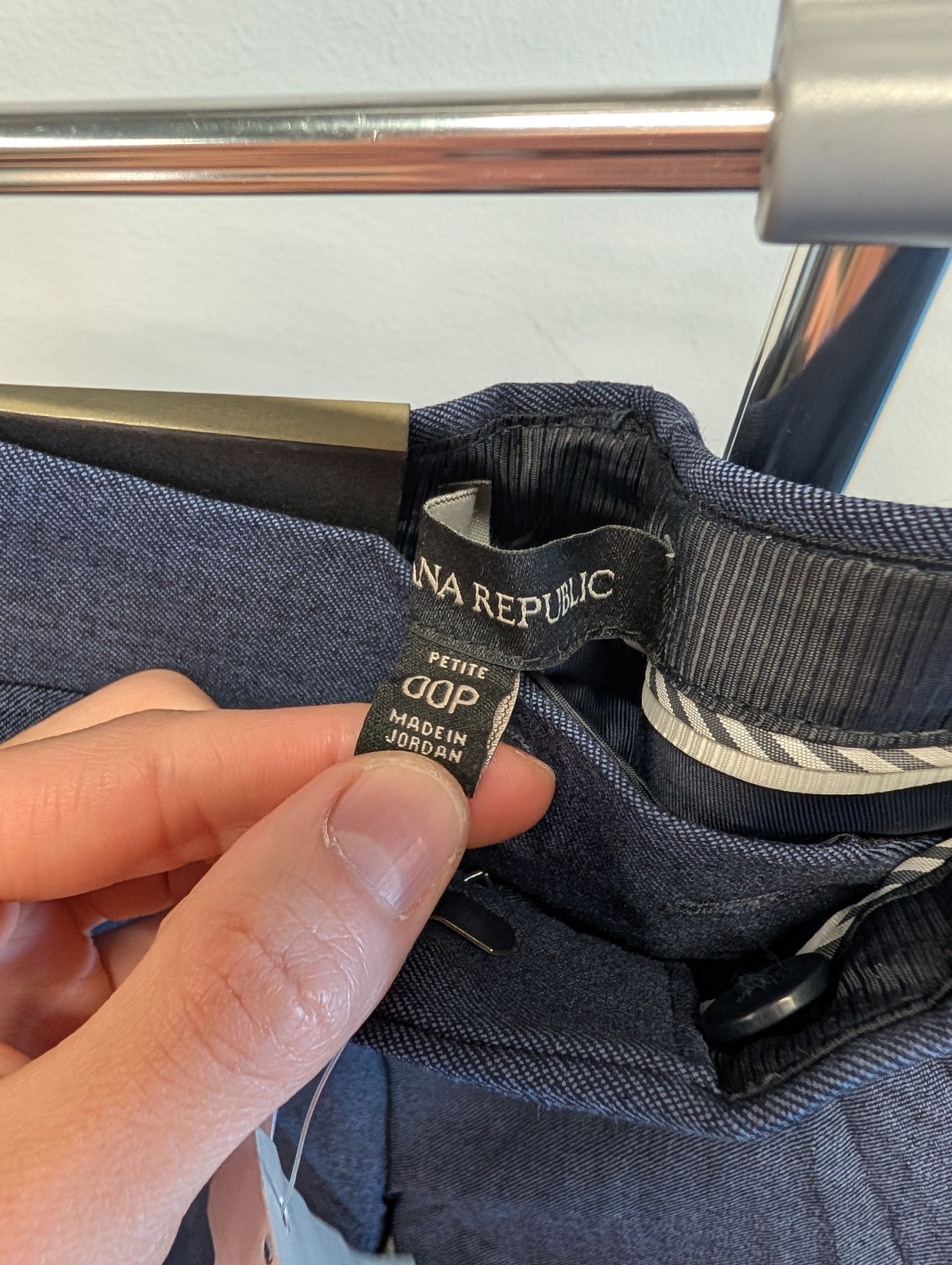 Banana Republic Petite Mid Rise Pants - Blue