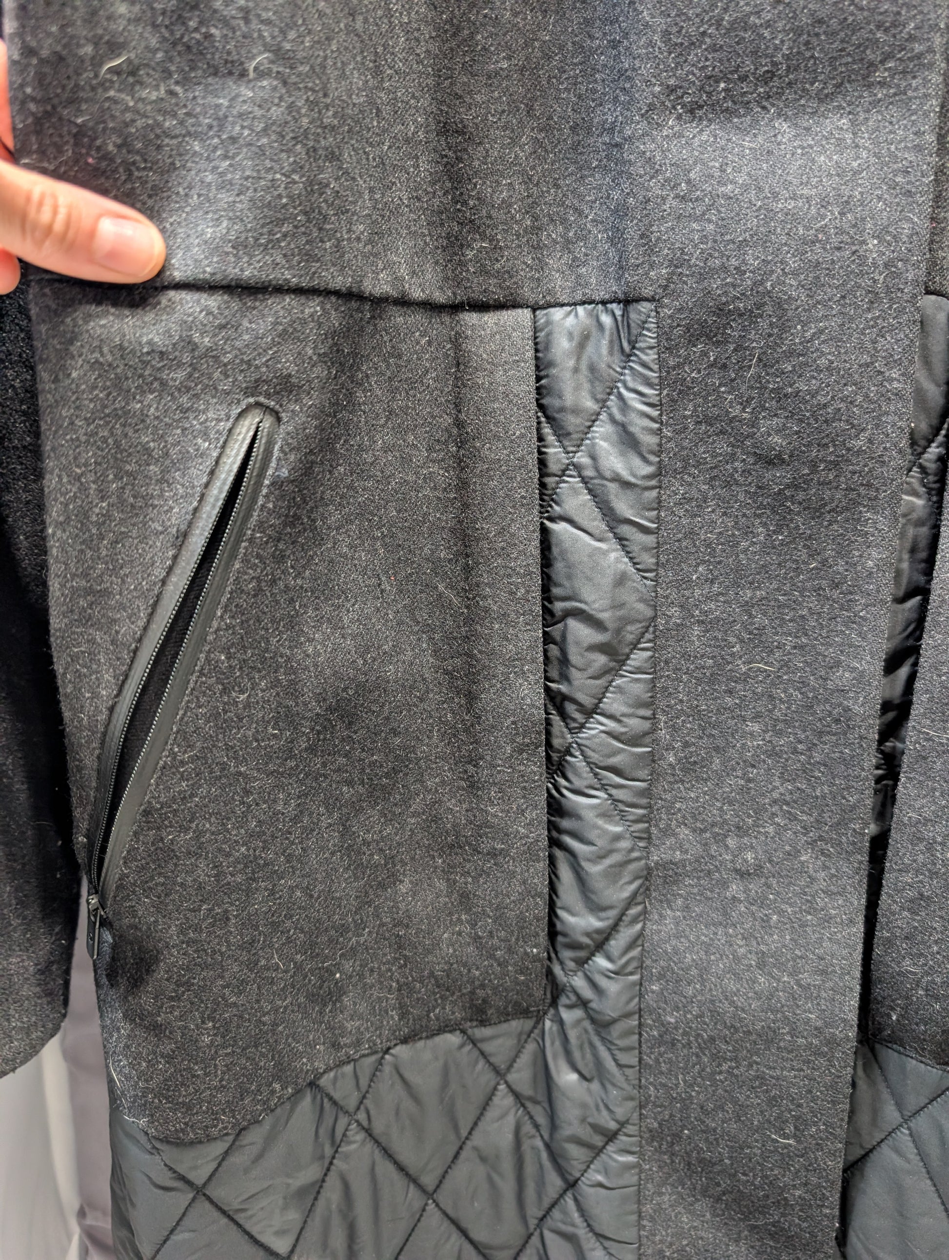 Lululemon Wool Blend Quilted Panel Coat, Size 8