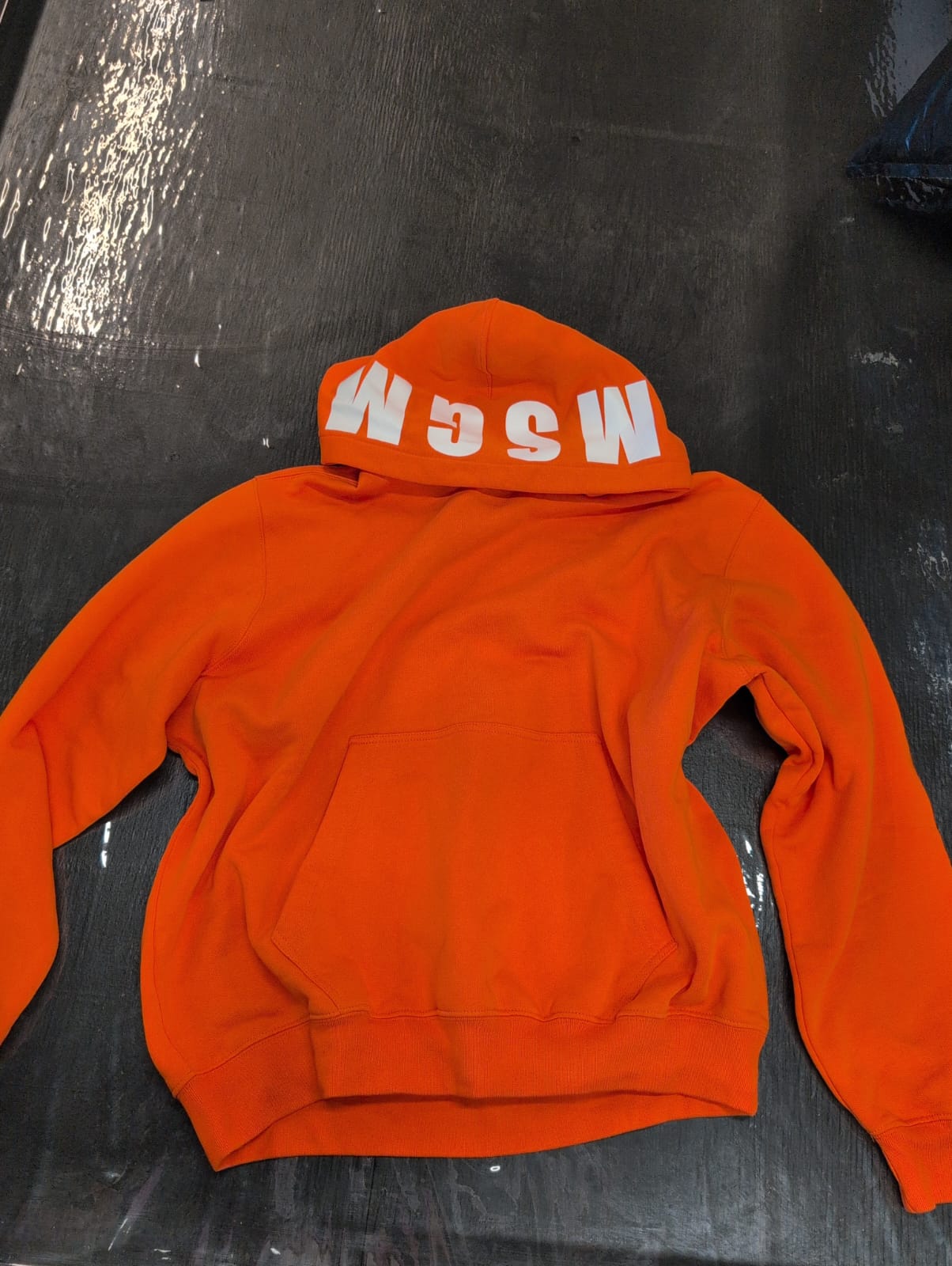 MSGM Milano Orange Hoodie, Size S - Like New