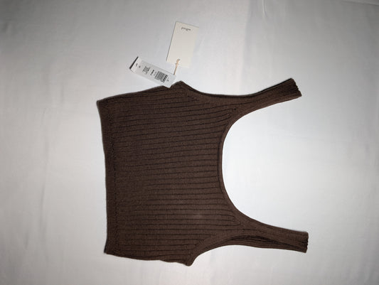 Wilfred brown ribbed knit tank top, size S/P
