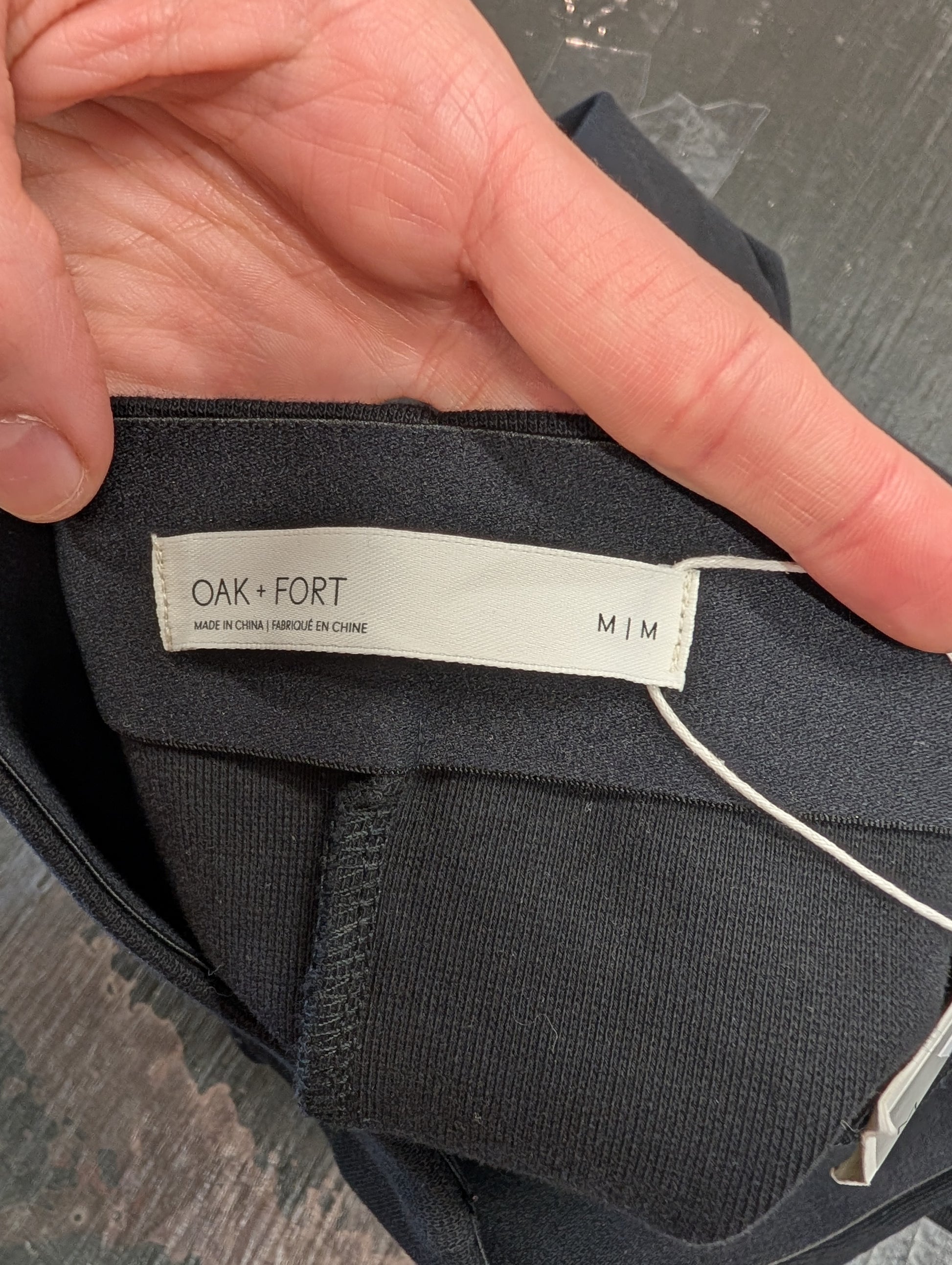 Oak + Fort Black Strapless Dress - Size M