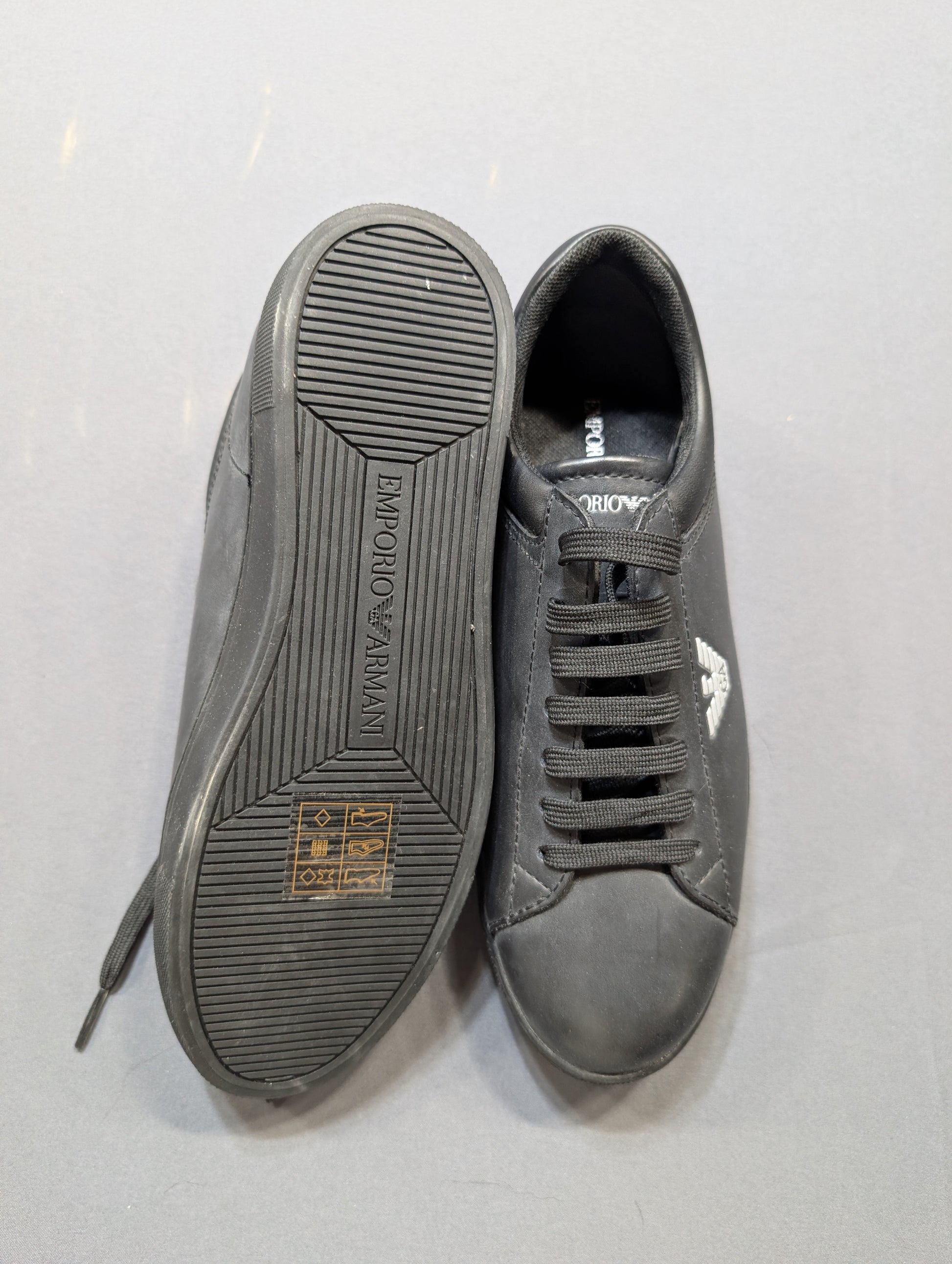 Emporio Armani black sneakers size 36