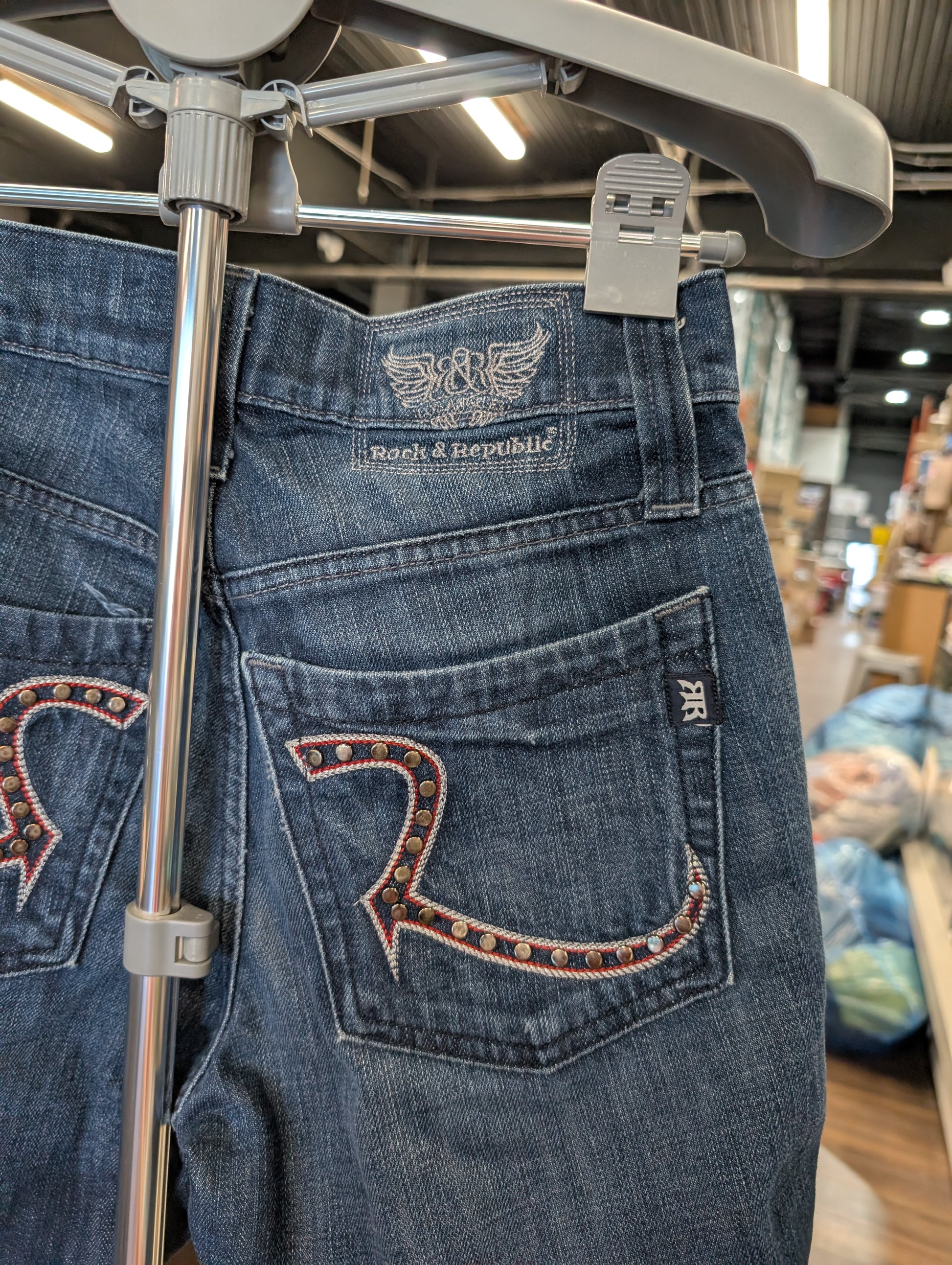 Rock & Republic Embellished Bootcut Jeans Size 28
