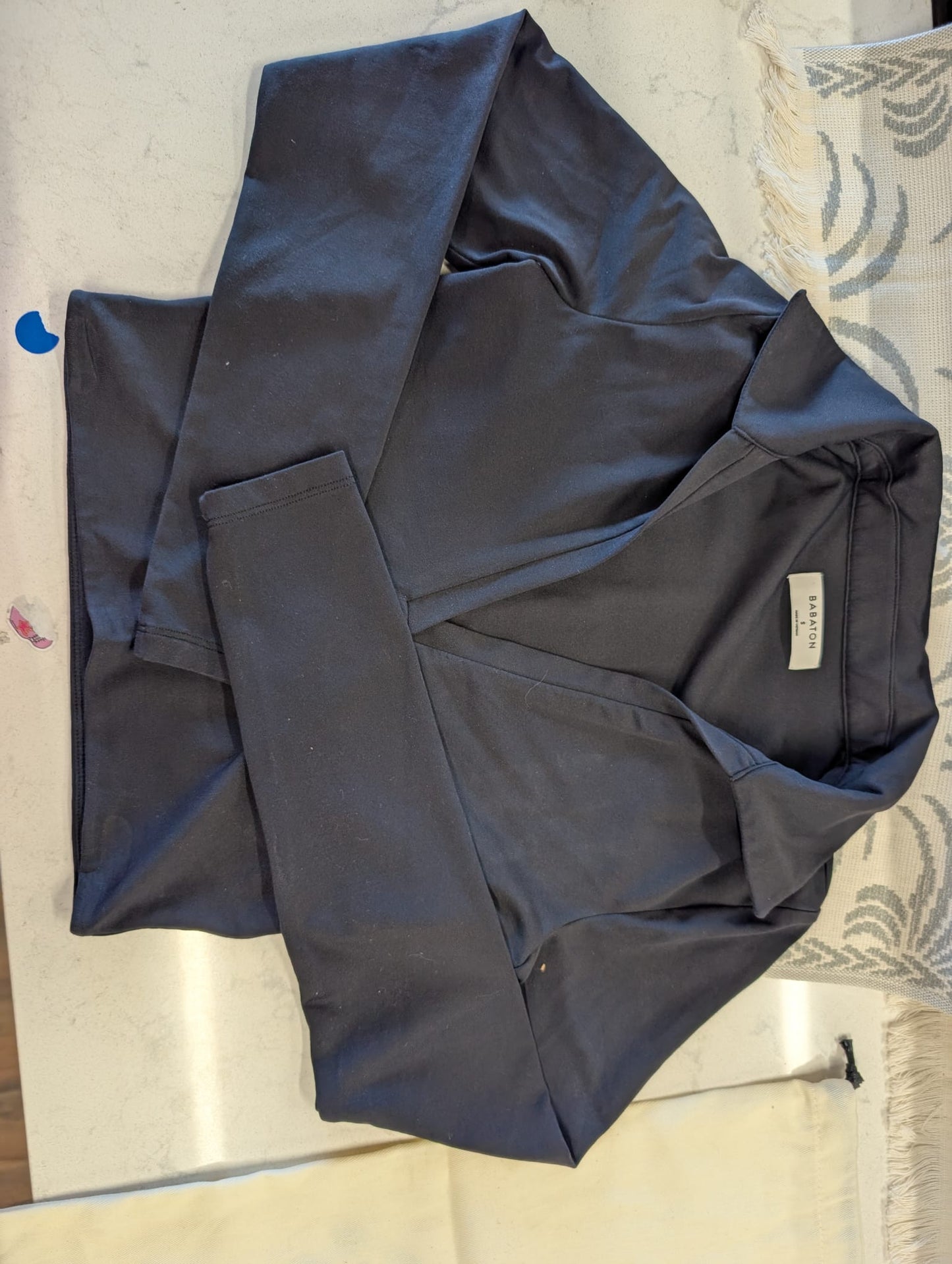 Babaton Black Collared Long Sleeve Top - Size S