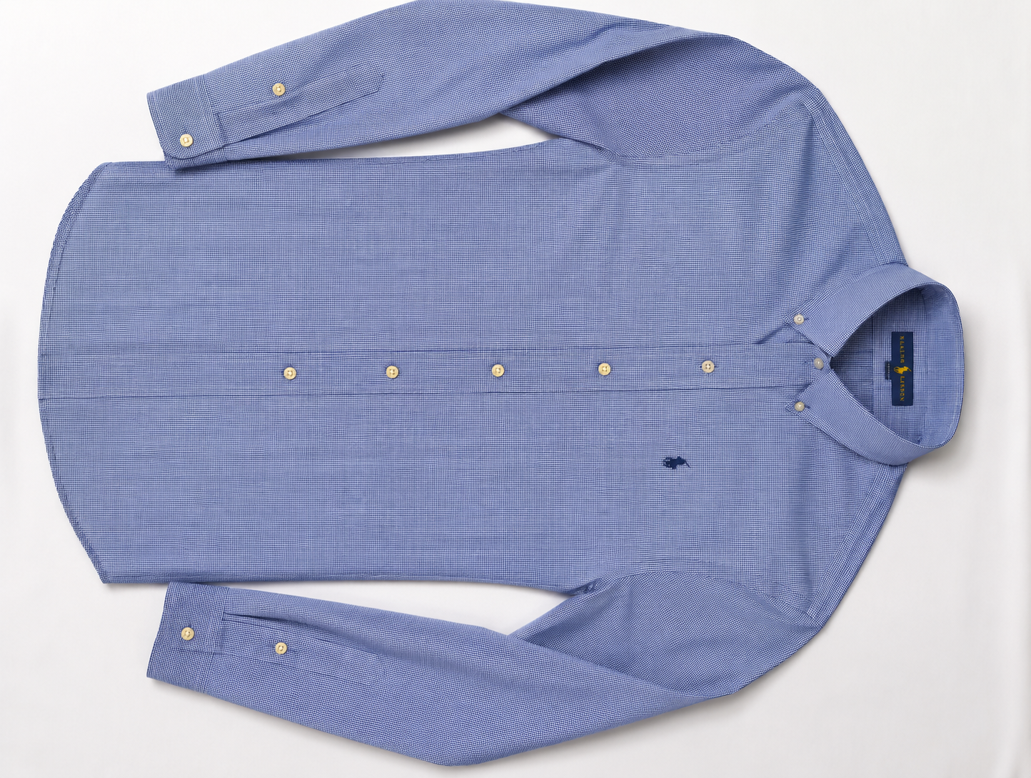 Ralph Lauren Classic Fit Performance Shirt, Blue Gingham, Like New