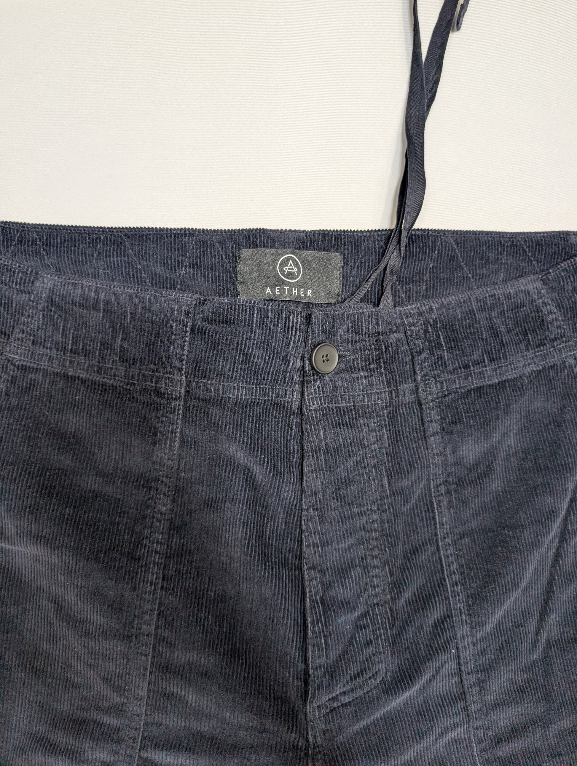 Aether Navy Corduroy Cargo Pants Size 33