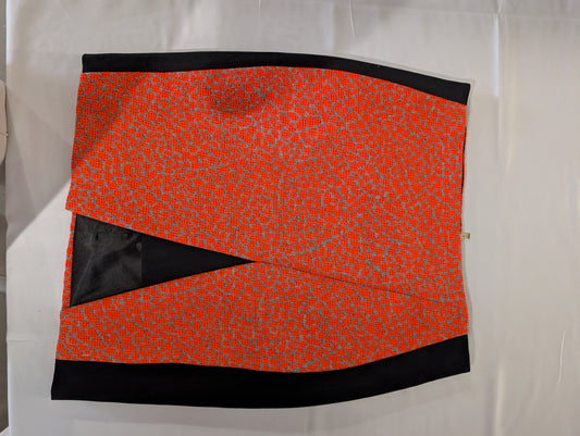 Ted Baker Textured Orange and Black Skirt