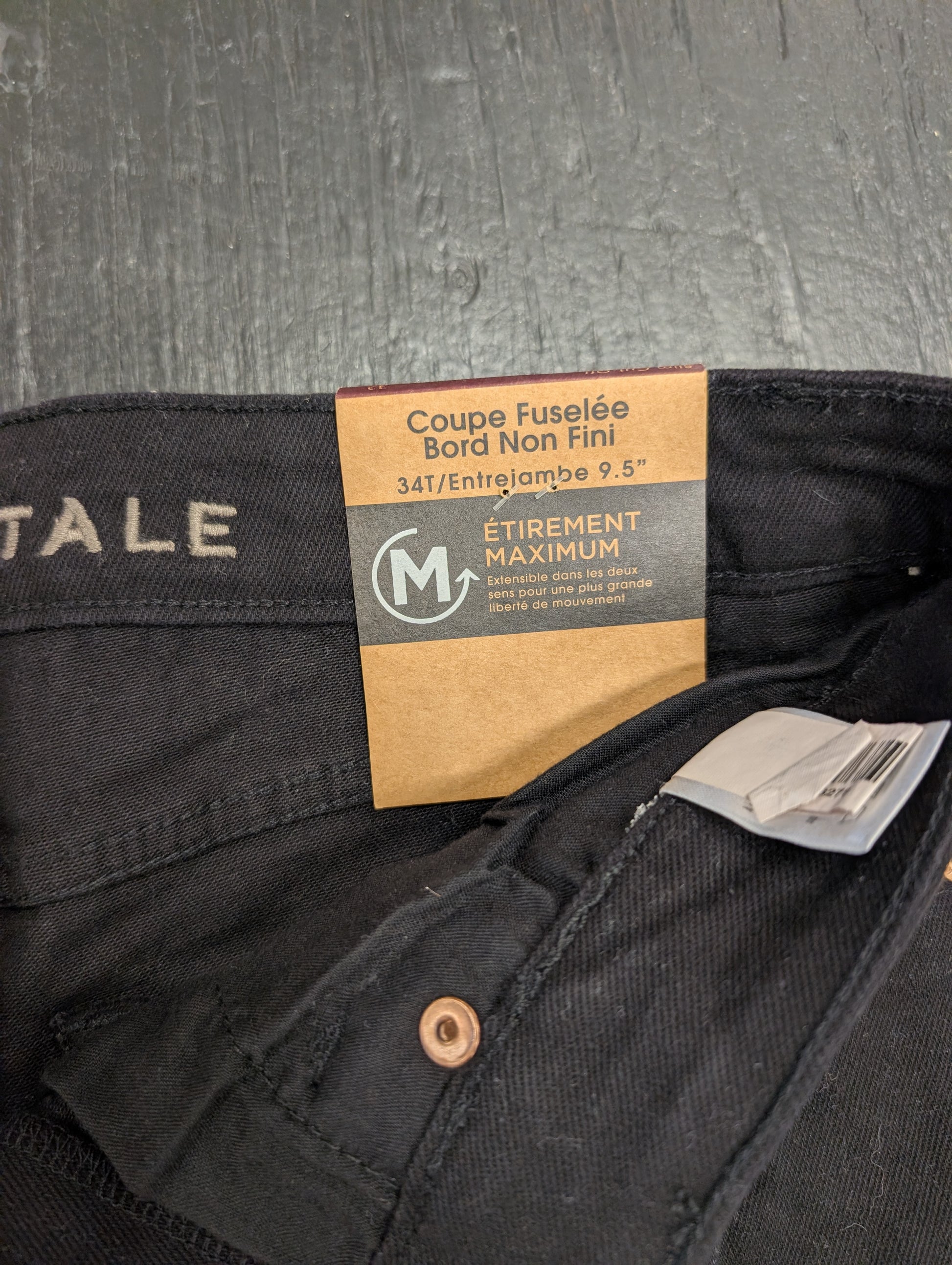 Aero Black Distressed Denim Shorts, Size 34, Like New