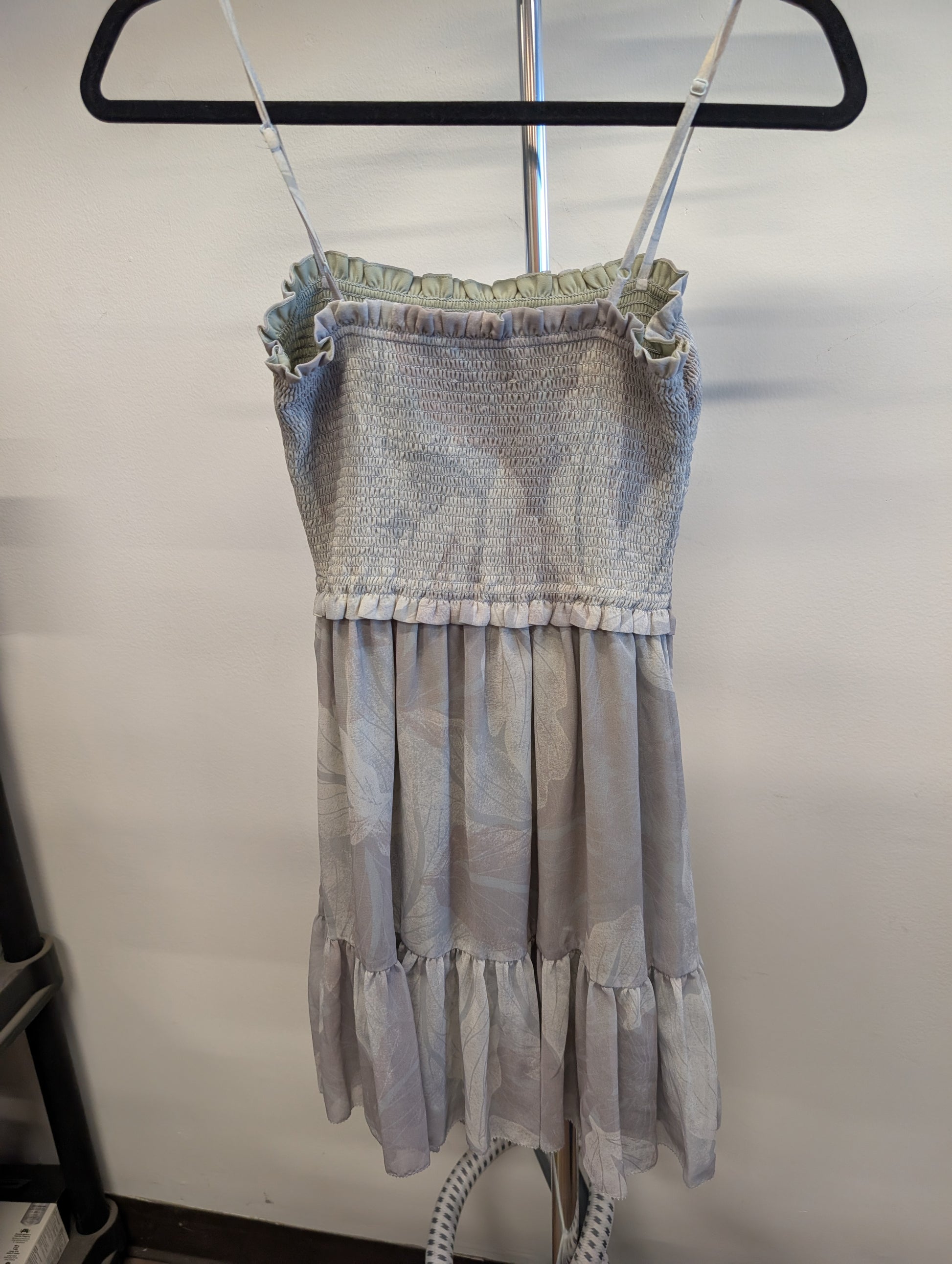 Wilfred XS Smocked Ruffle Strap Dress