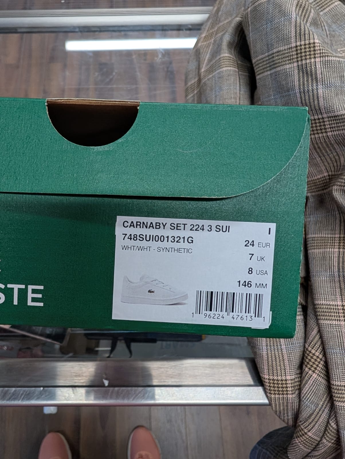 Lacoste Carnaby White Trainers (Kids, Size 24 EU)