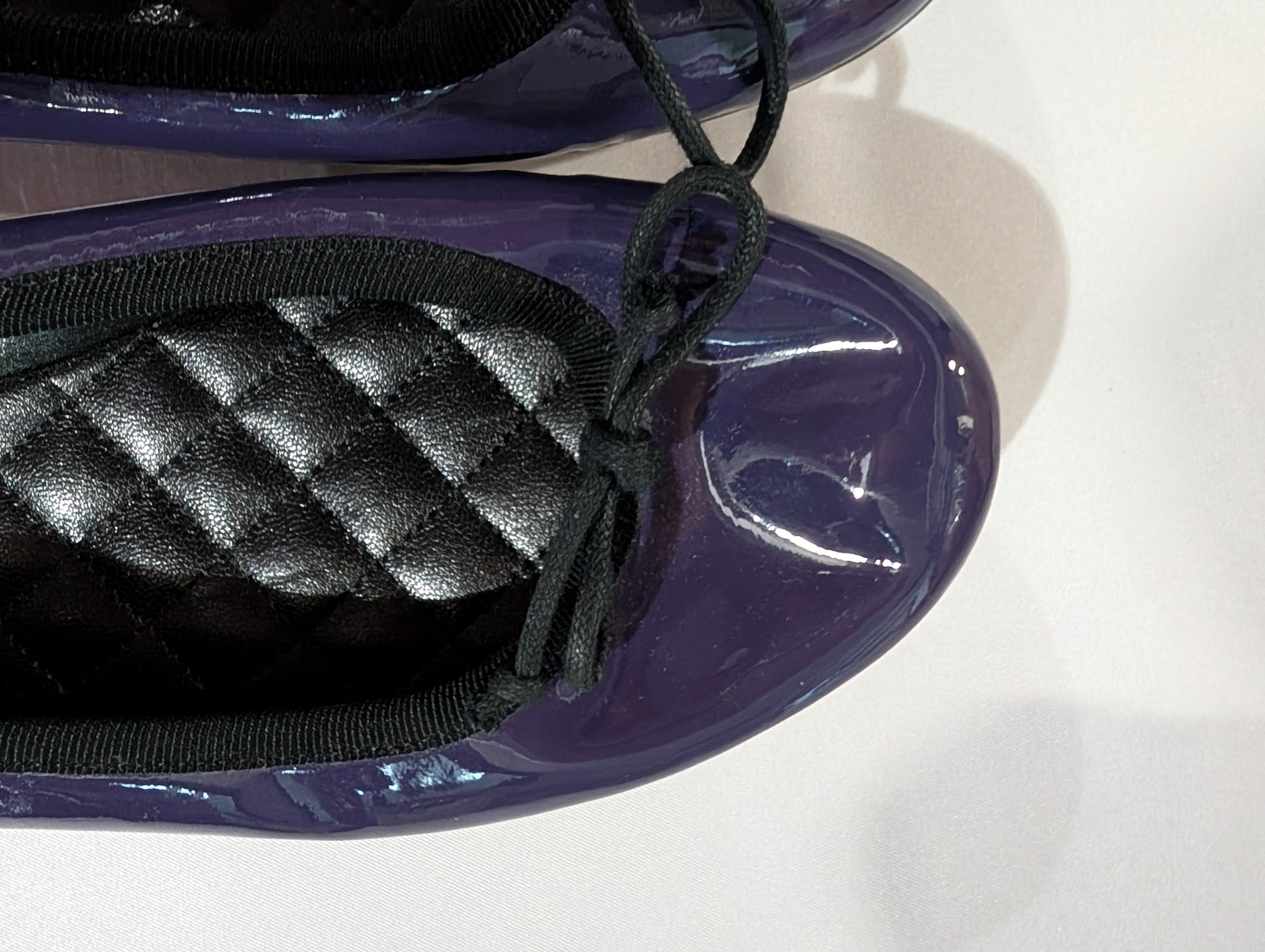 Dolce & Gabbana D&G Purple Patent Leather Ballet Flats