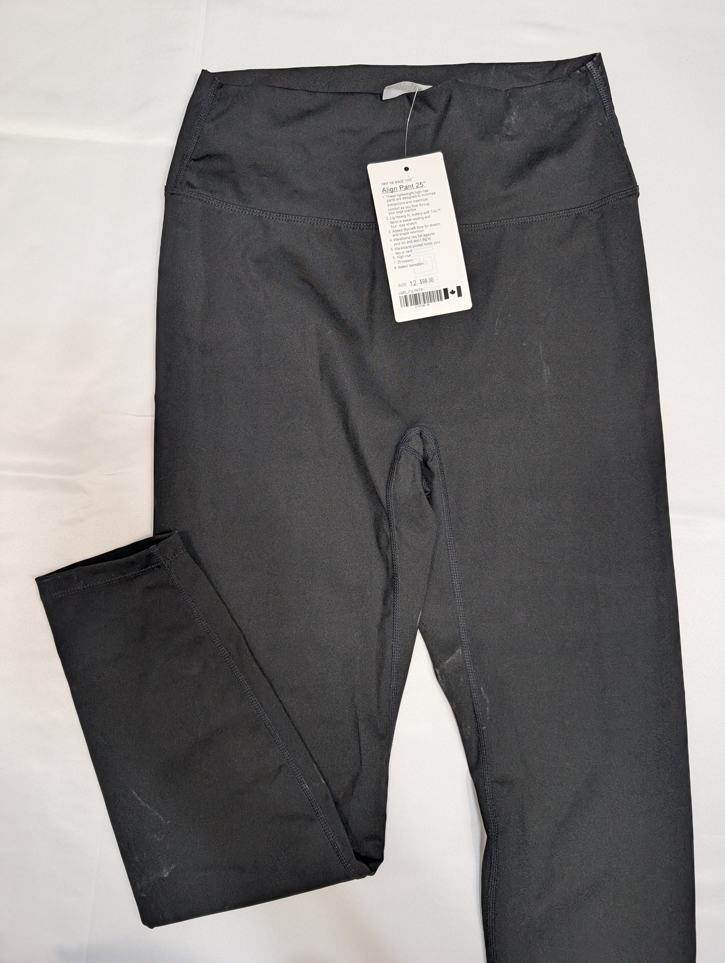 Lululemon Align Pant 25" in Black, Size 12