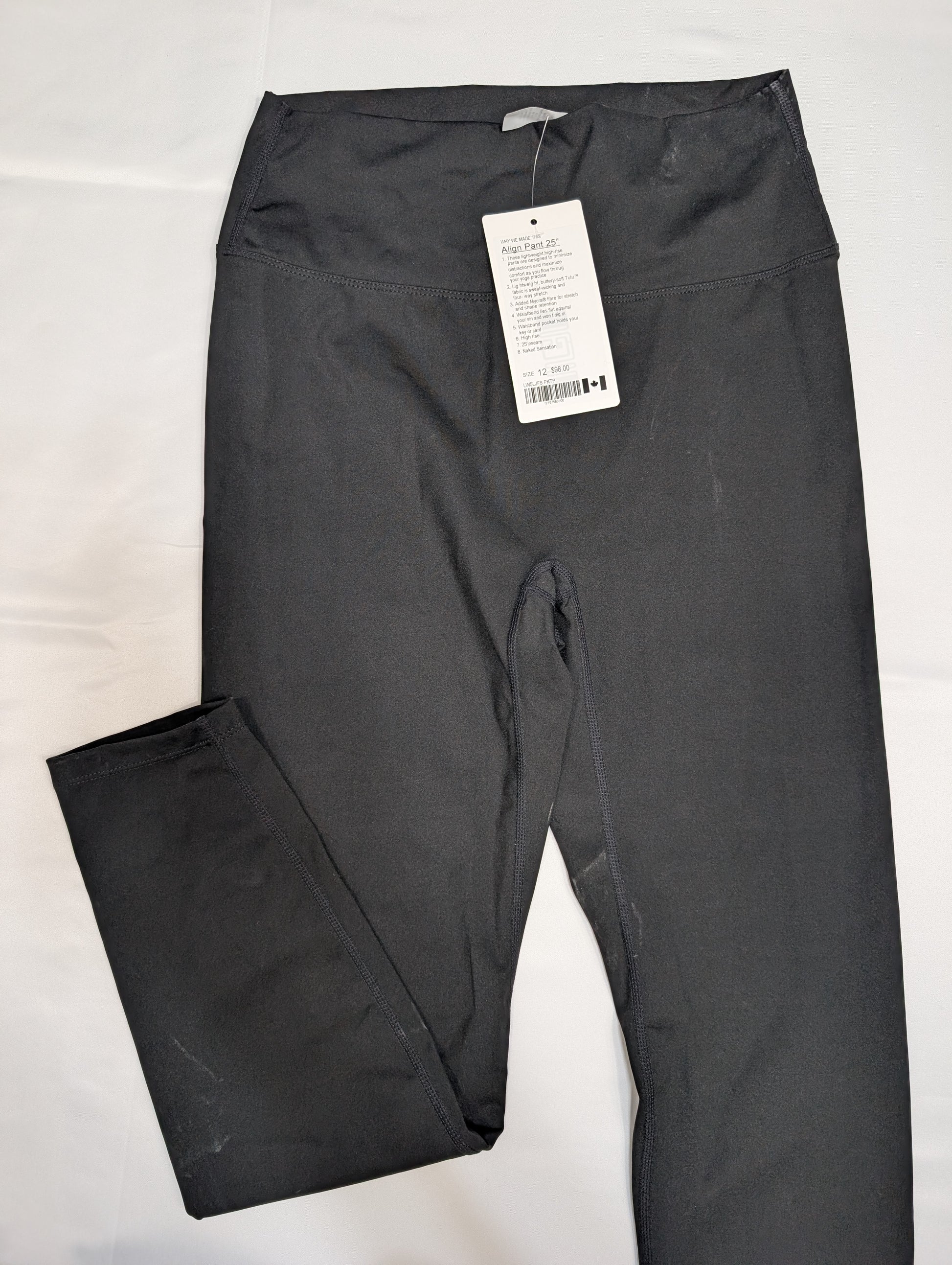 Lululemon Align Pant 25" in Black, Size 12